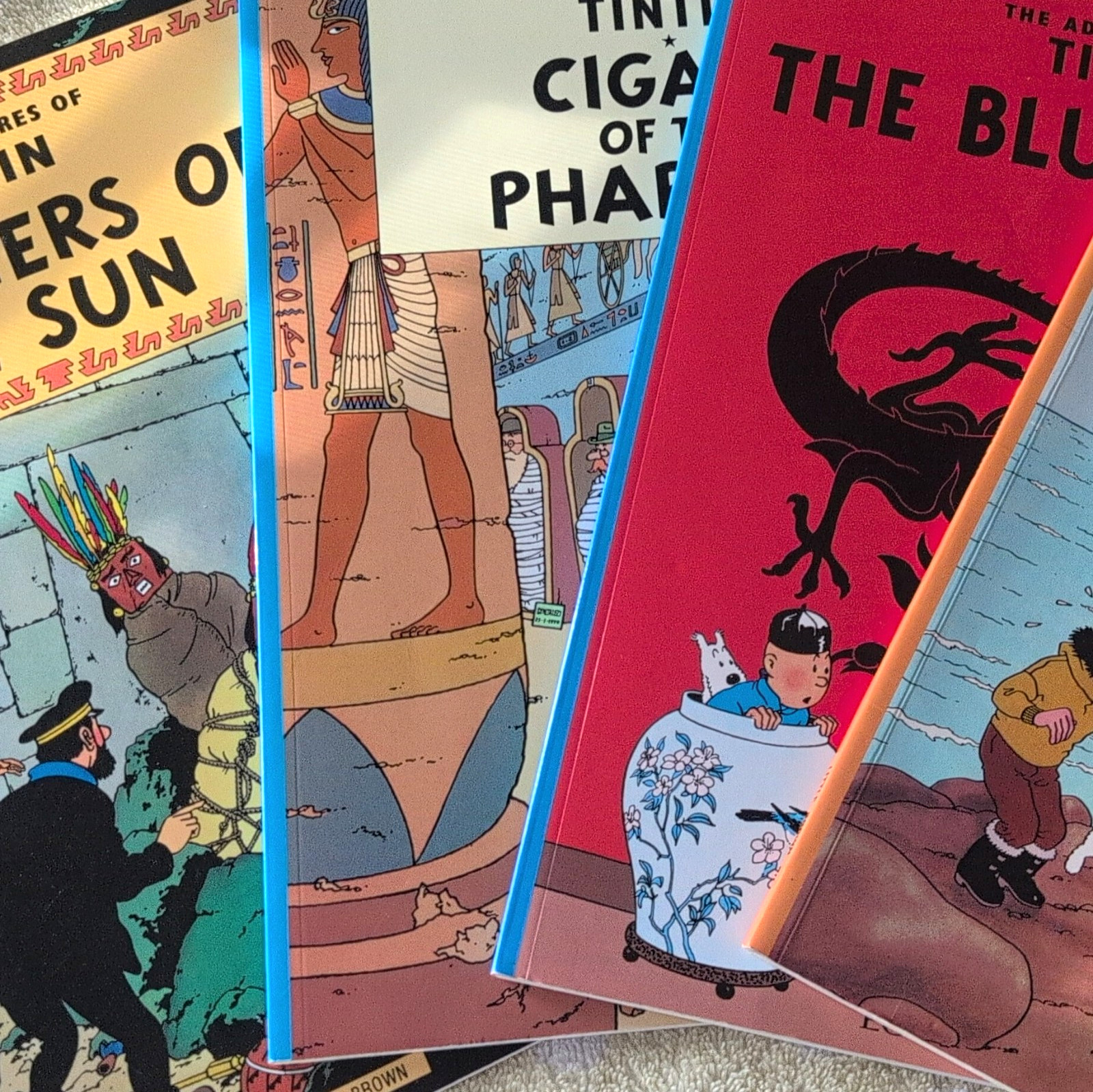 Hergé Adventures of Tintin Hardcover Graphic Novel Lot English Egmont