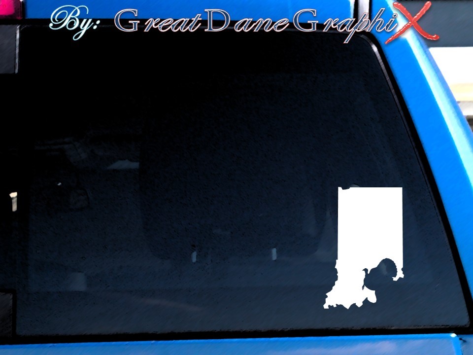 Indiana Wild Turkey Hunting State Vinyl Decal Sticker / Color - HIGH QUALITY