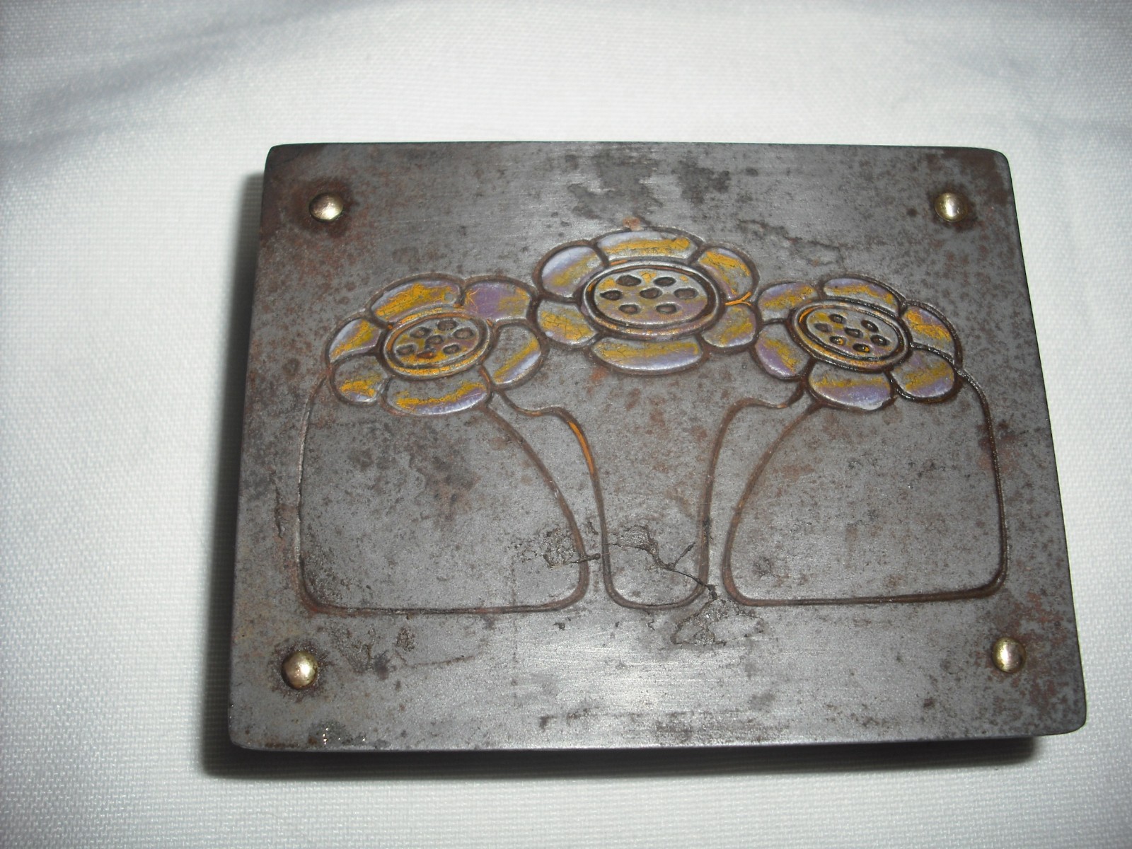 Antique German Brass postal stamp Box dating early 1900s