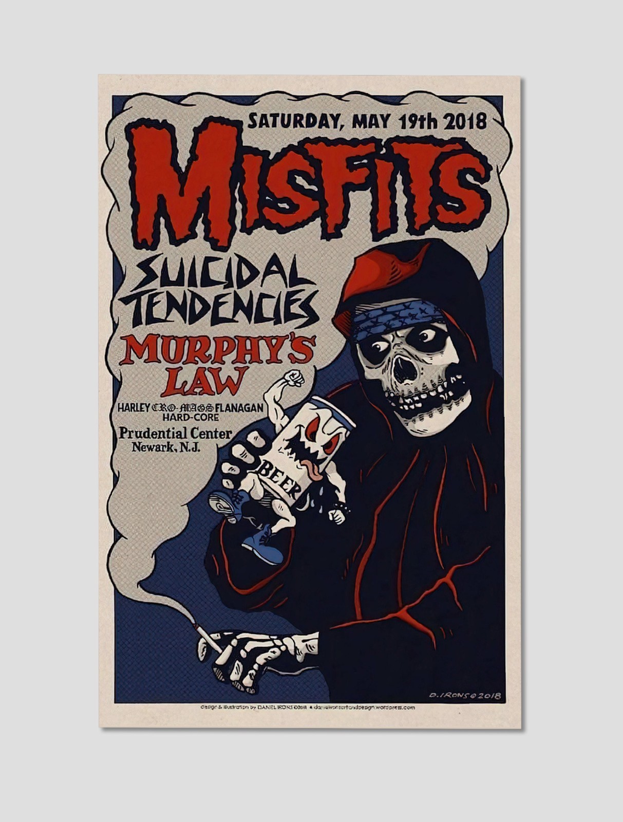 Misfits Concert Poster Premium Giclee Print Poster 11x17 Music Wall Art