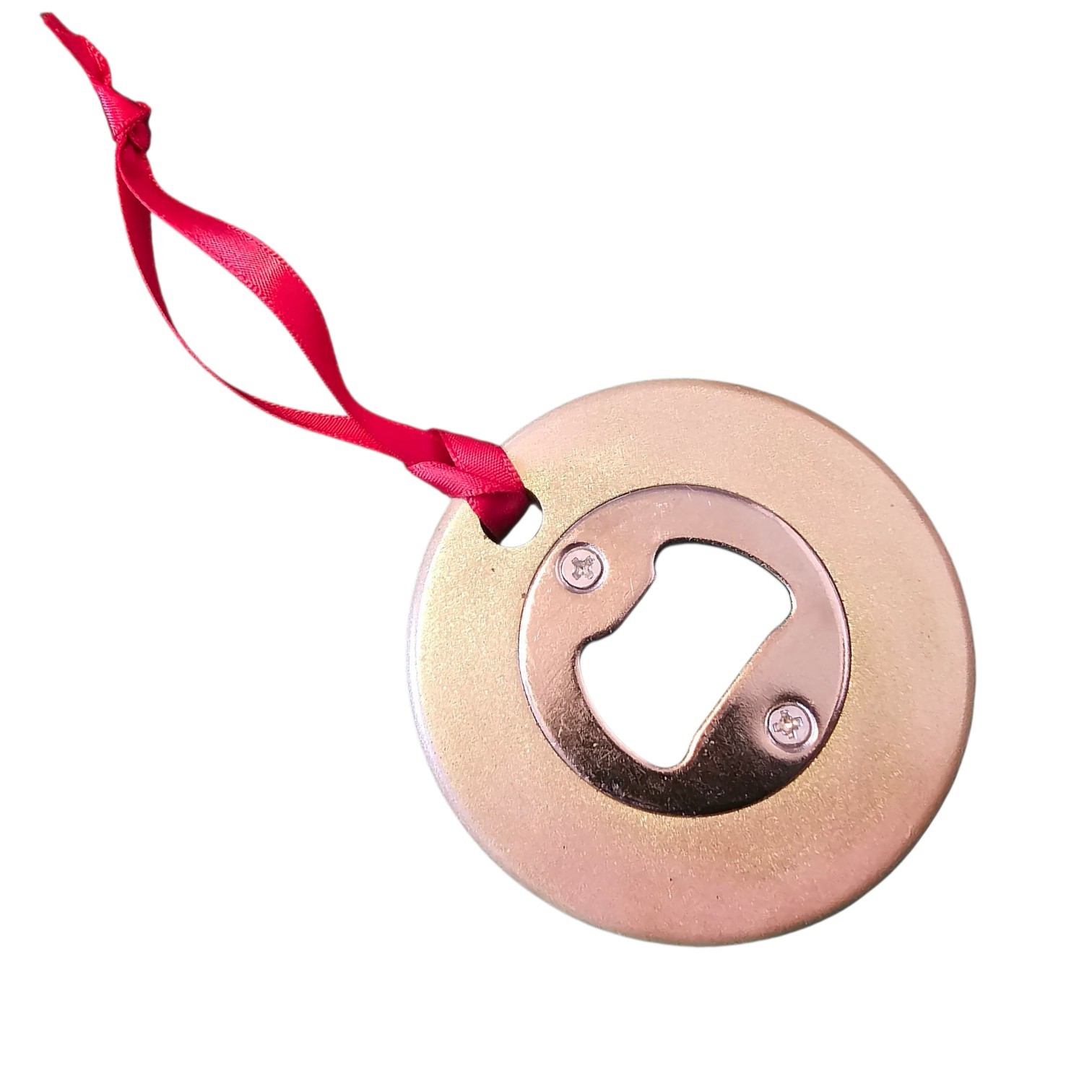 Darby\'s Treasures Handcrafted Bottle Opener Champagne Gold Round Gold Trimmed Darby\'s Treasures Handcrafted Bottle Opener Champagne Gold Round Gold Trimmed