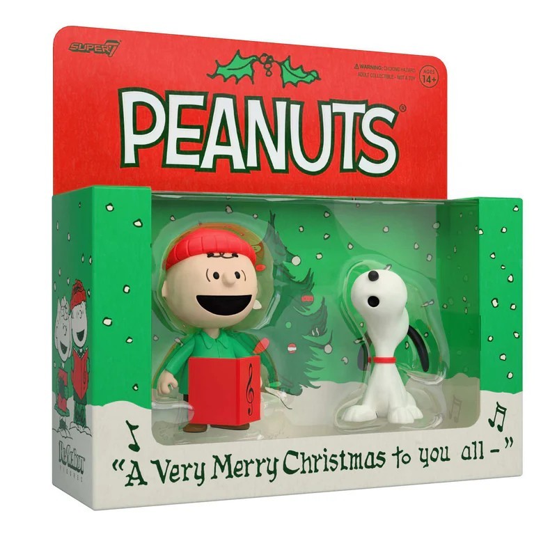 Charlie Brown and Snoopy (Caroling) Peanuts Super7 Reaction Action Figure Charlie Brown and Snoopy (Caroling) Peanuts Super7 Reaction Action Figure