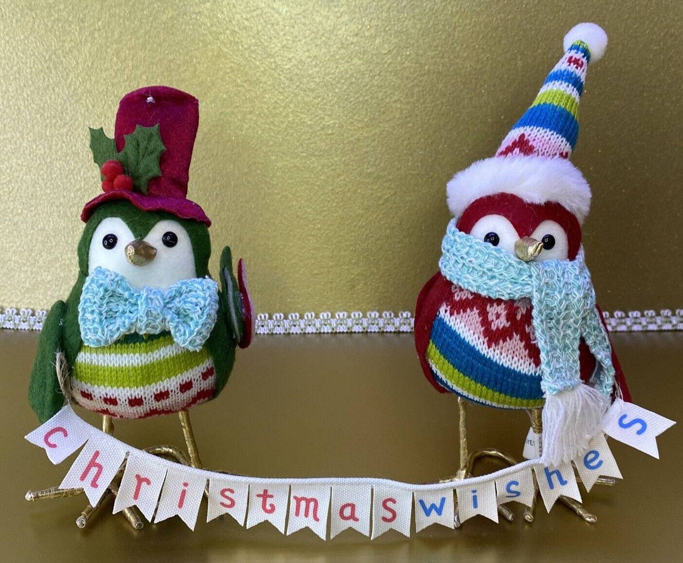 Spritz Style Birds Christmas Wishes Banner Holiday Decor Sweet Traditional Spritz Style Birds Christmas Wishes Banner Holiday Decor Sweet Traditional