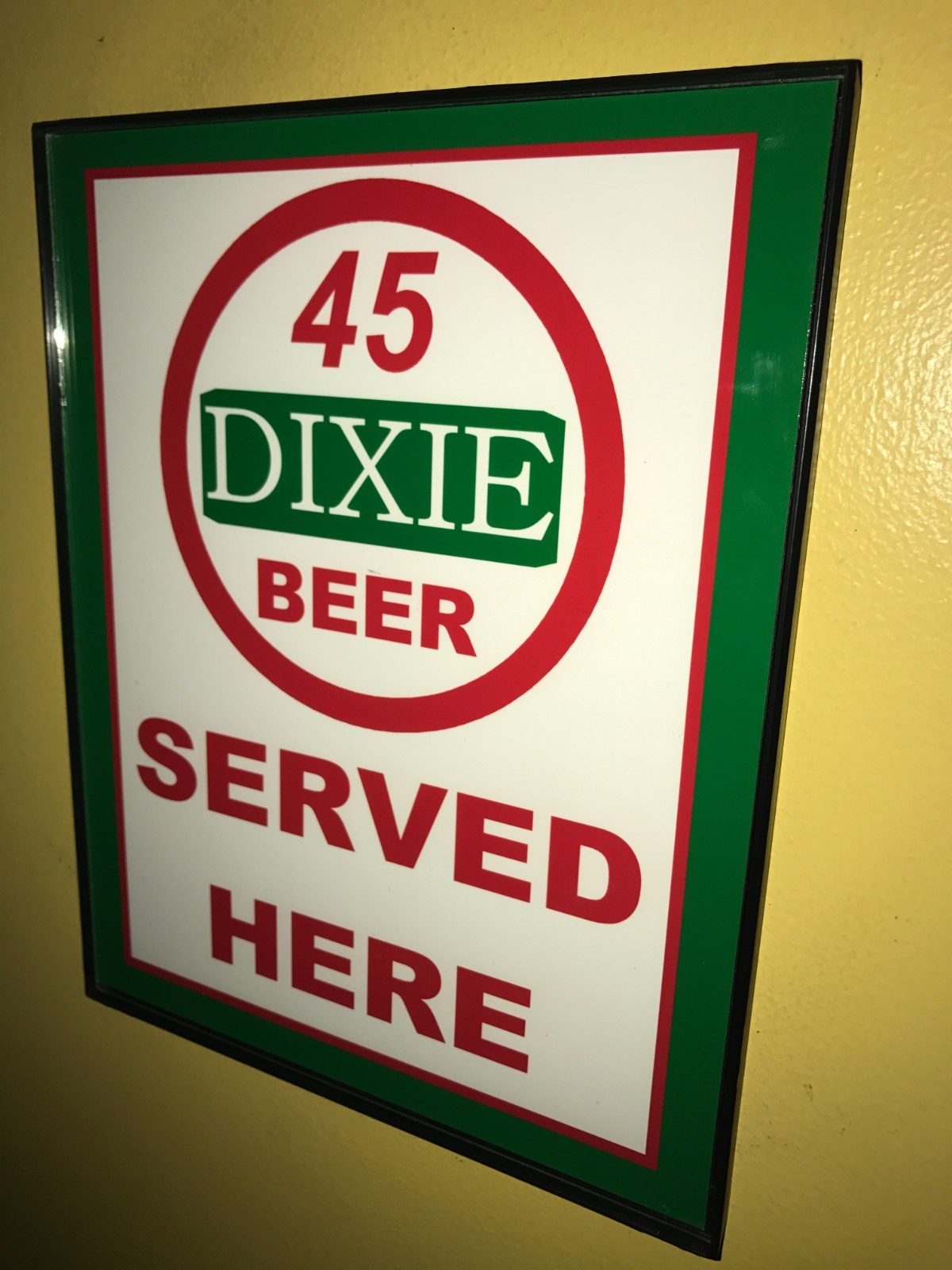 Dixie 45 New Orleans Beer Served Here Bar Man Cave Advertising Sign