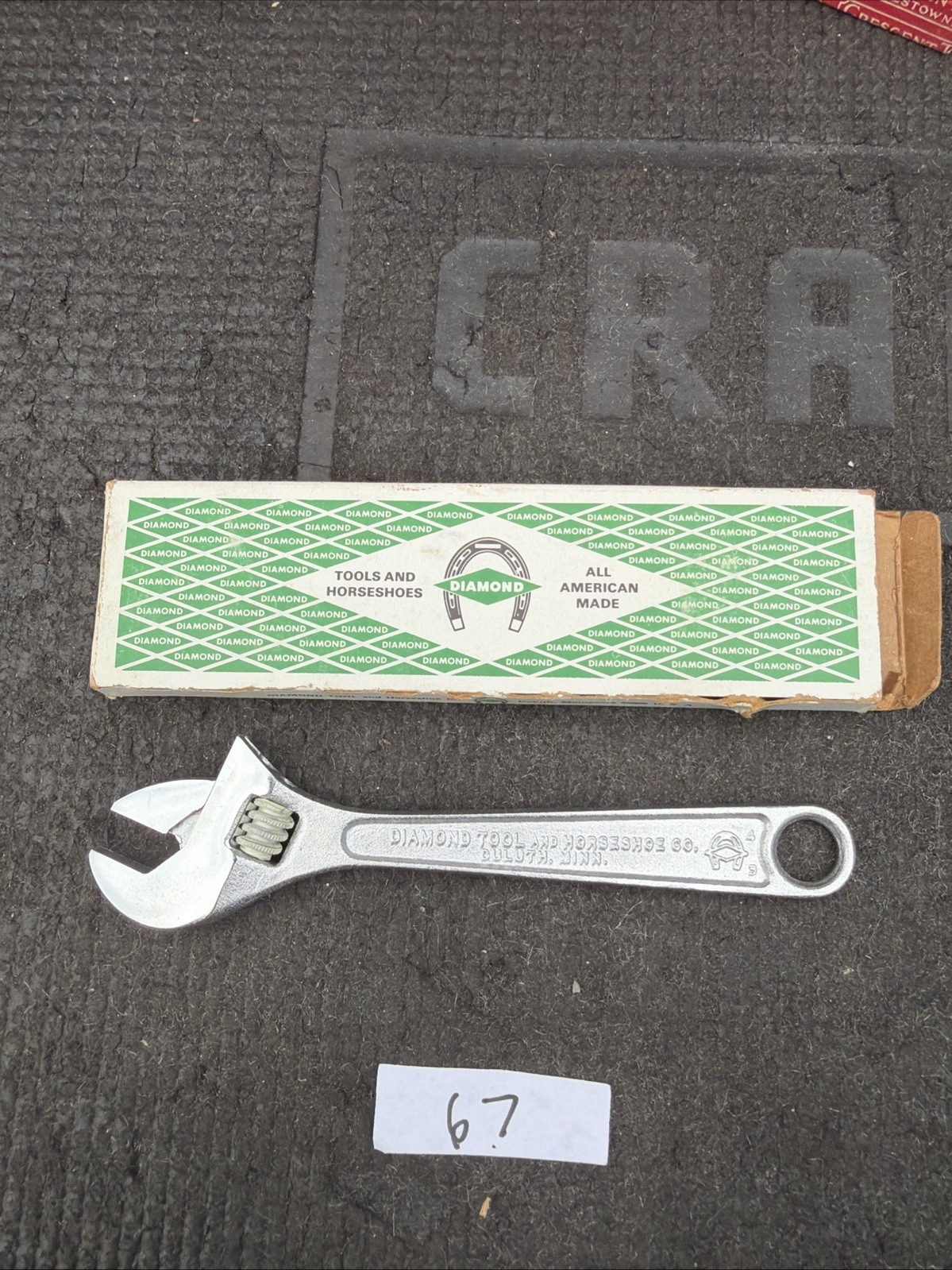 Rare Diamond Tools & Horseshoe Duluth D76 6” Adjustable Wrench In Box USA Nos