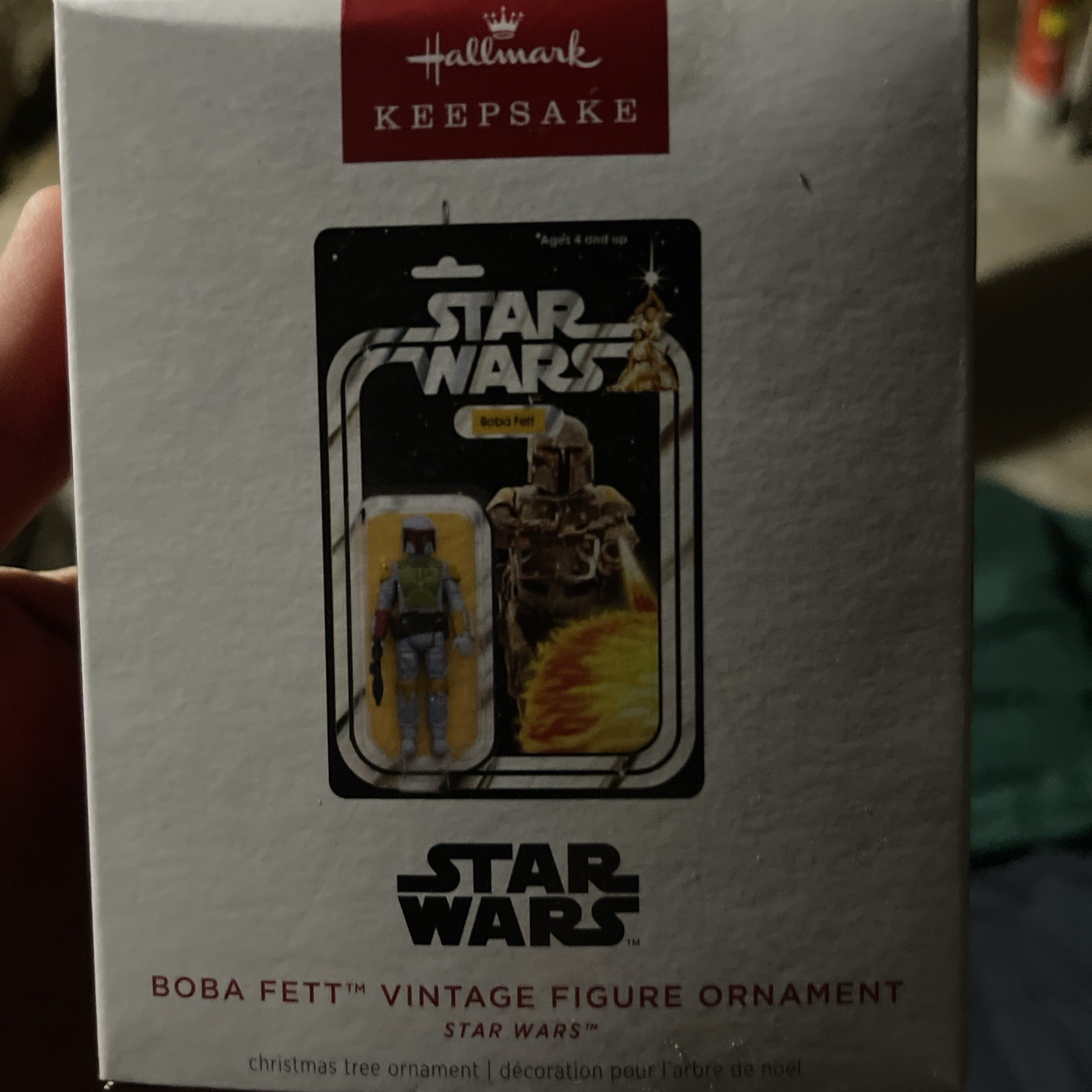2026 Hallmark Keepsake Star Wars Boba Fett Vintage Figure Ornament NIB