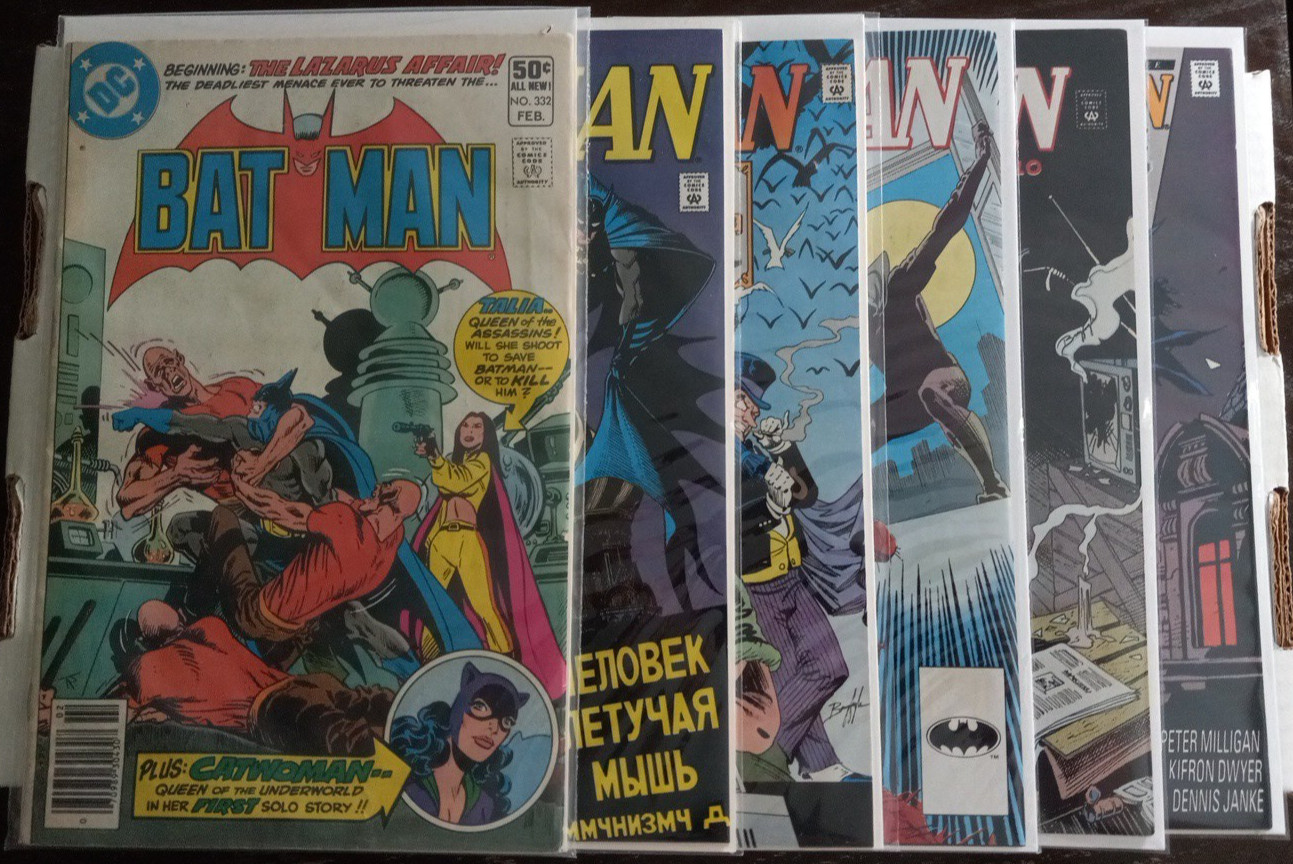 Batman #332, 445, 448, 450, 452 & 457 Catwoman Penguin Scarecrow Talia al-Ghul Batman #332, 445, 448, 450, 452 & 457 Catwoman Penguin Scarecrow Talia al-Ghul