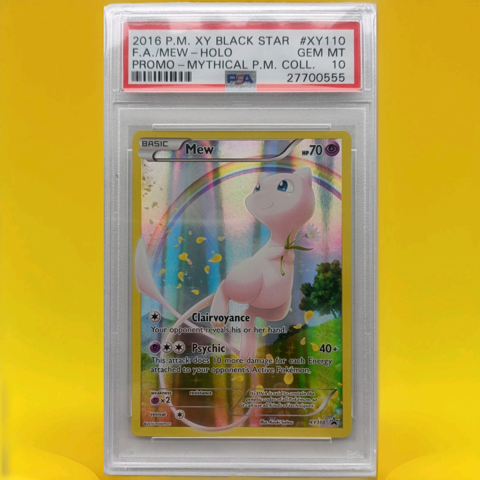 Pokémon TCG Mew XY110 Holo Black Star Promo 2016 Mythical Collection PSA 10 Gem