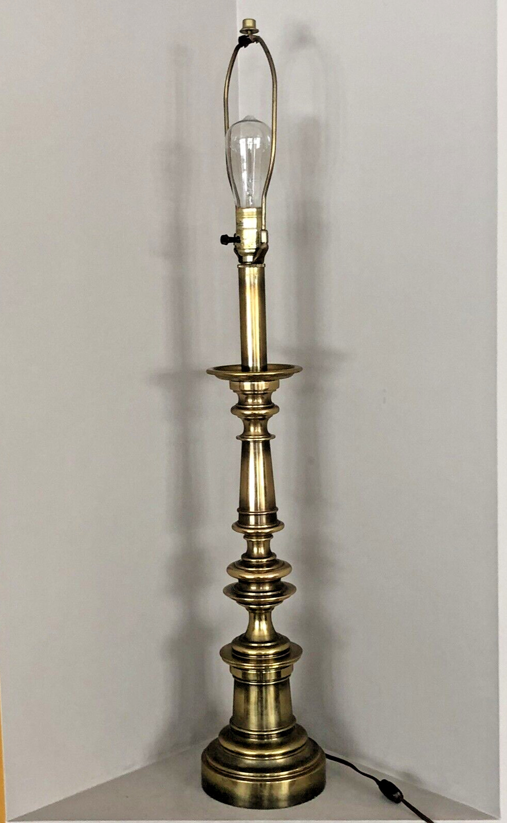 Vintage Stiffel Mid Century Brass Table Lamp MCM 37 inch