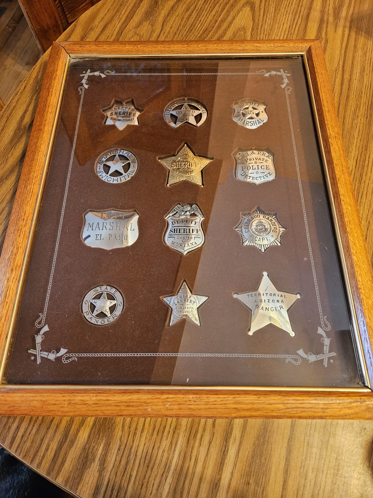 FRANKLIN MINT - THE OFFICIAL BADGES OF THE GREAT WESTERN LAWMEN -STERLING SILVER