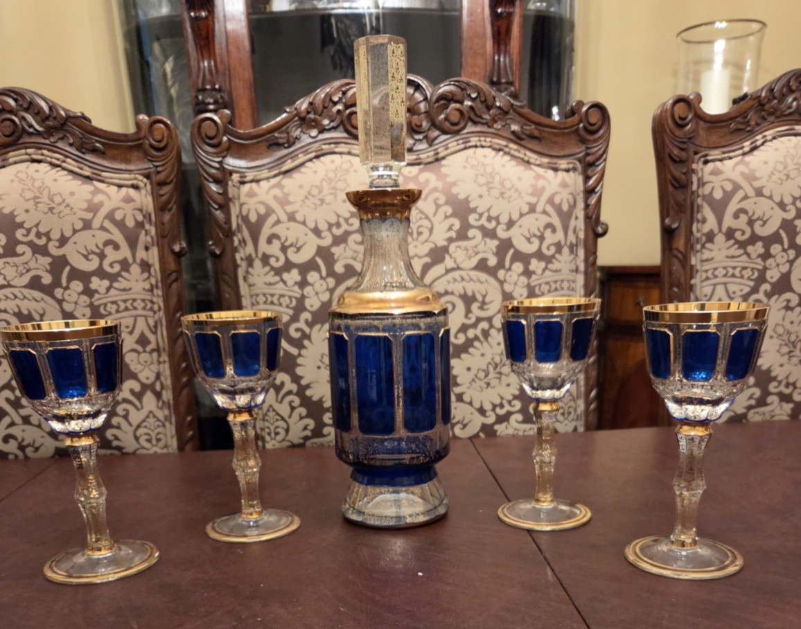 Antique Moser Decanter 13.5\