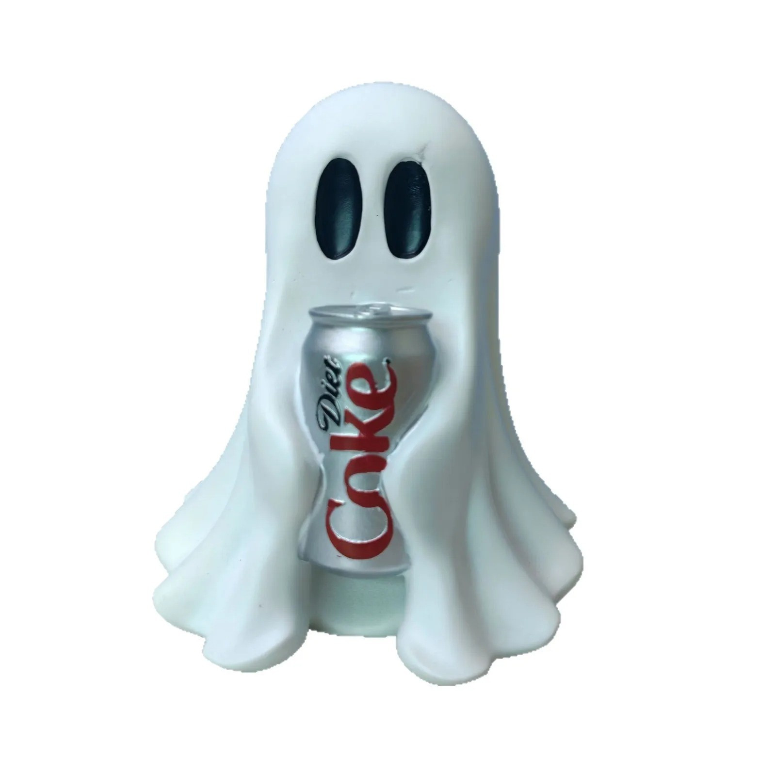 New COCA-COLA Ghost Figurine Holding Coke Can Halloween No drinks