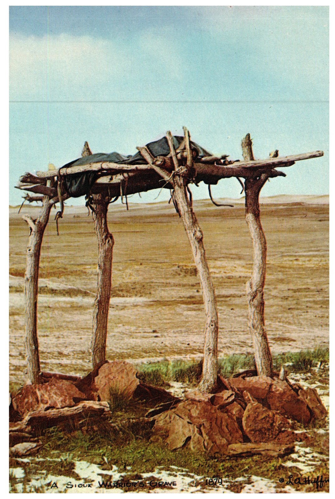 1968 A Sioux Warrior's Grave #D-15343 The Huffman Pictures Photographs of the Ol
