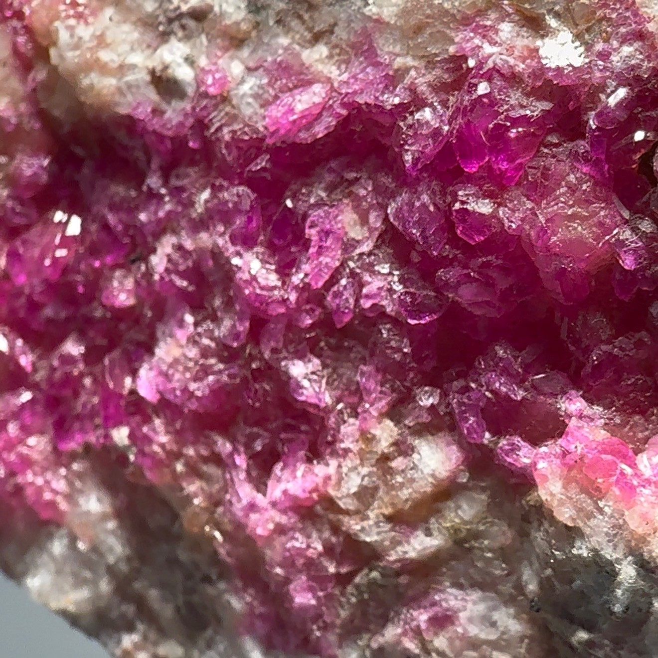 Rare Natural Gem Hot Pink Cobaltoan Cobalto Calcite Crystals w Malachite - DRC