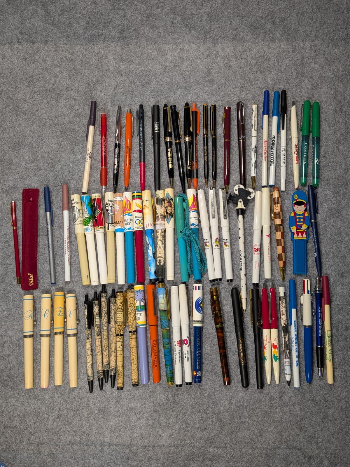 Lot Of 71 Vintage Souvenir Pens Travel Collectible 80s 90s Olympics