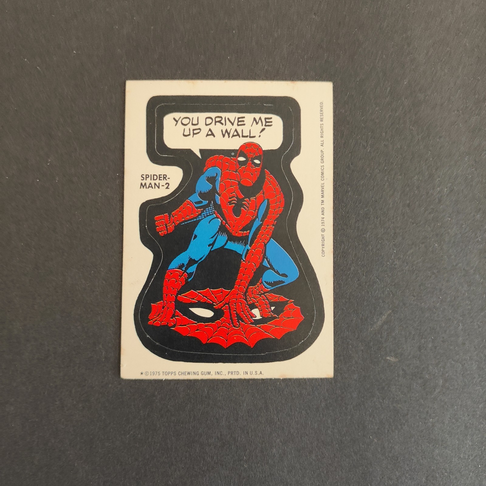 1975 Topps Marvel Super Hero Sticker SPIDERMAN