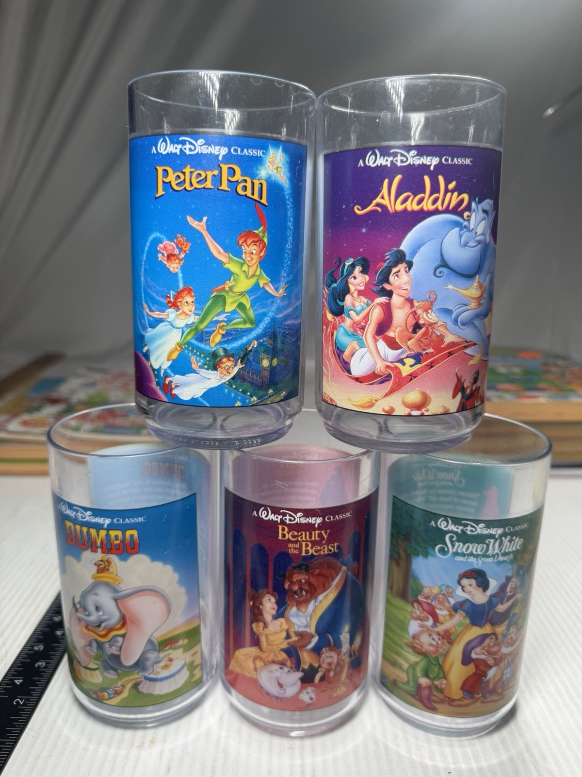 Vintage 1994 Burger King Disney Collector Series Cups - Set of 5