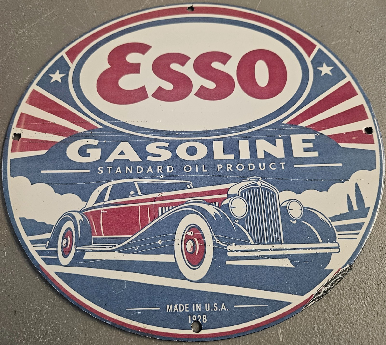 VINTAGE 1928 ESSO GASOLINE 12\