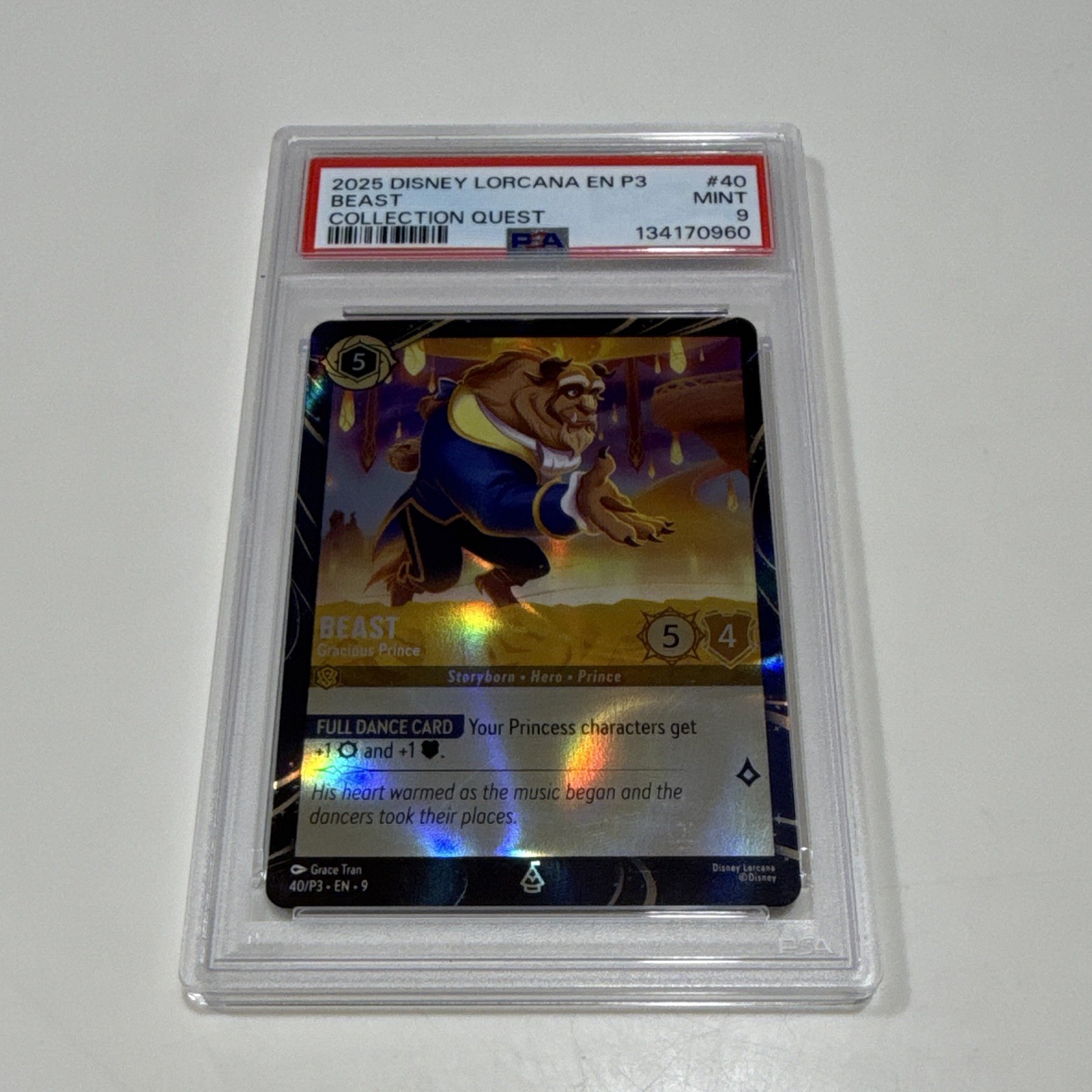 2025 Disney Lorcana EN P3 Beast Collection Quest  PSA 9