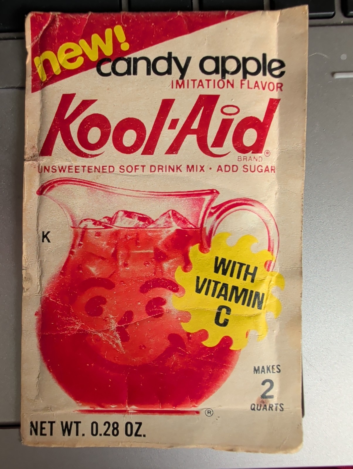Vintage Kool-Aid Candy Apple Flavor Packet NOS RARE
