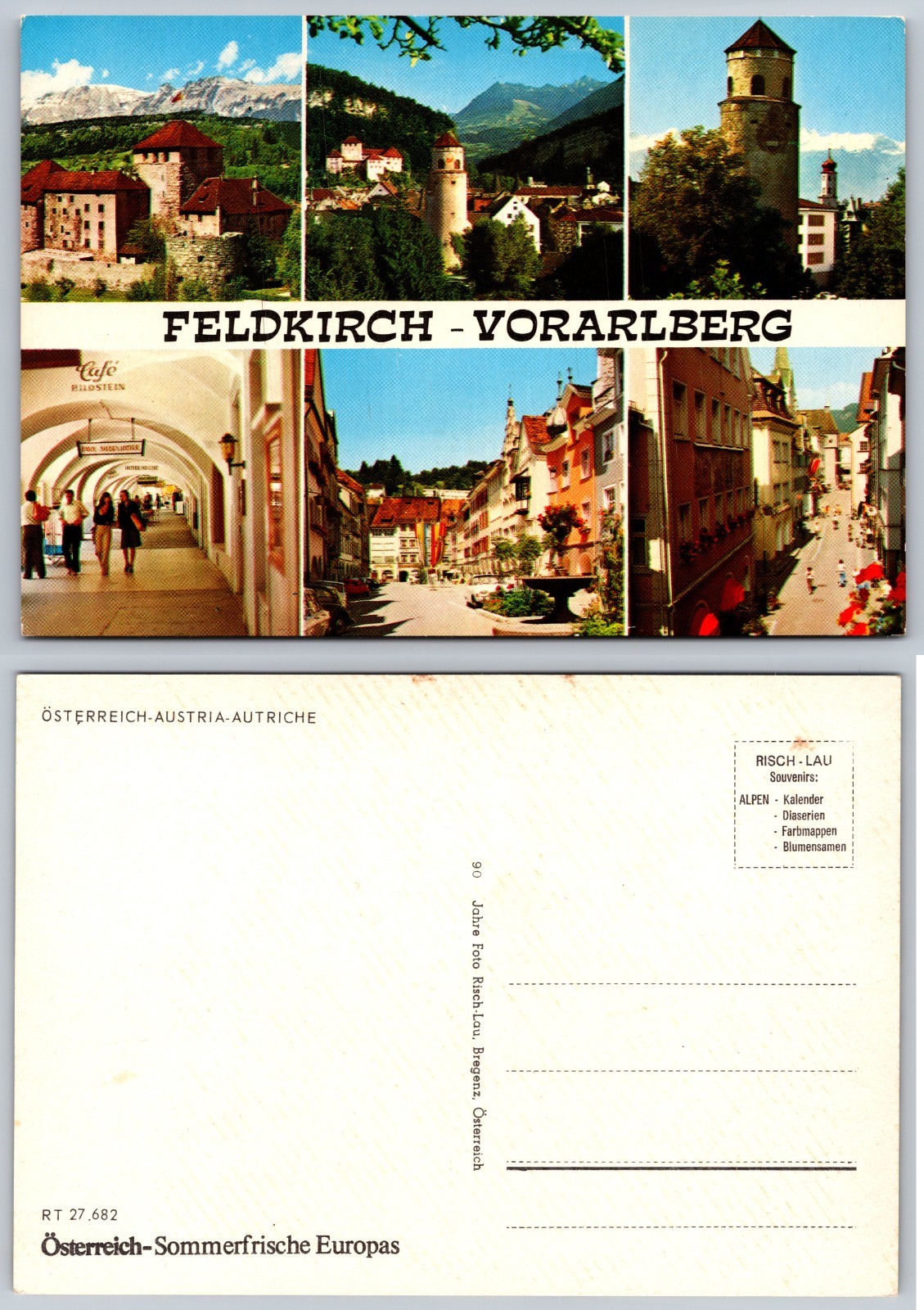 Continental Feldkirch Austria City Views Postcard