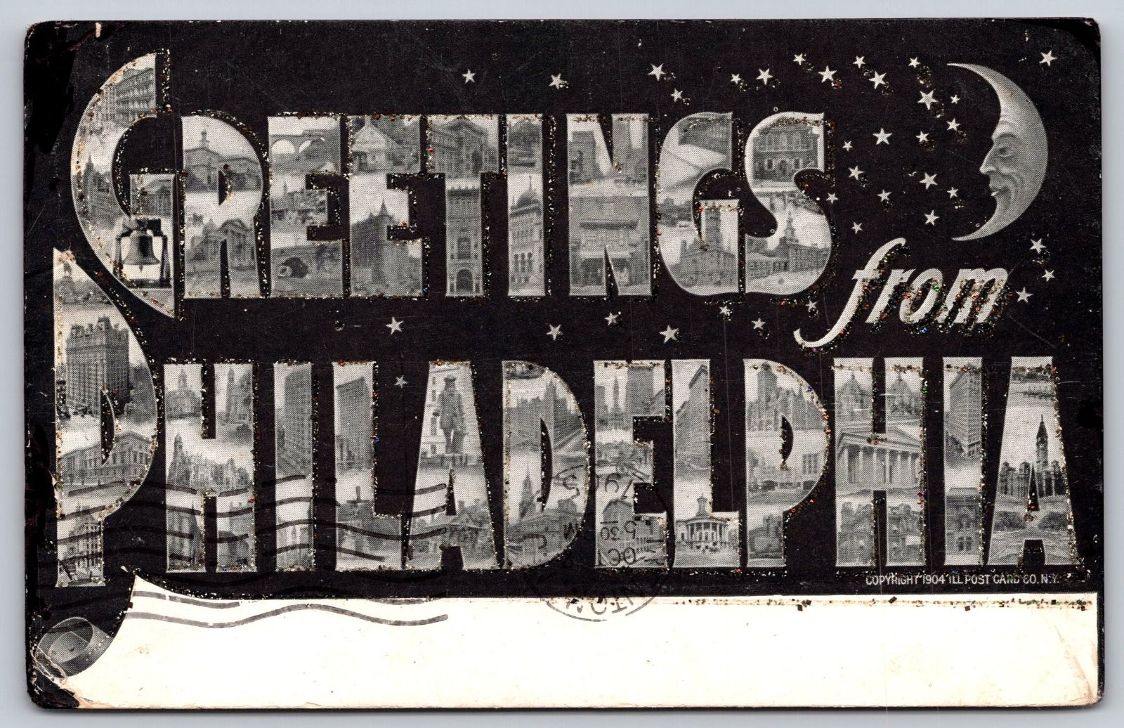 Greetings from Philadelphia Pennsylvania Large Letter Postcard PC311