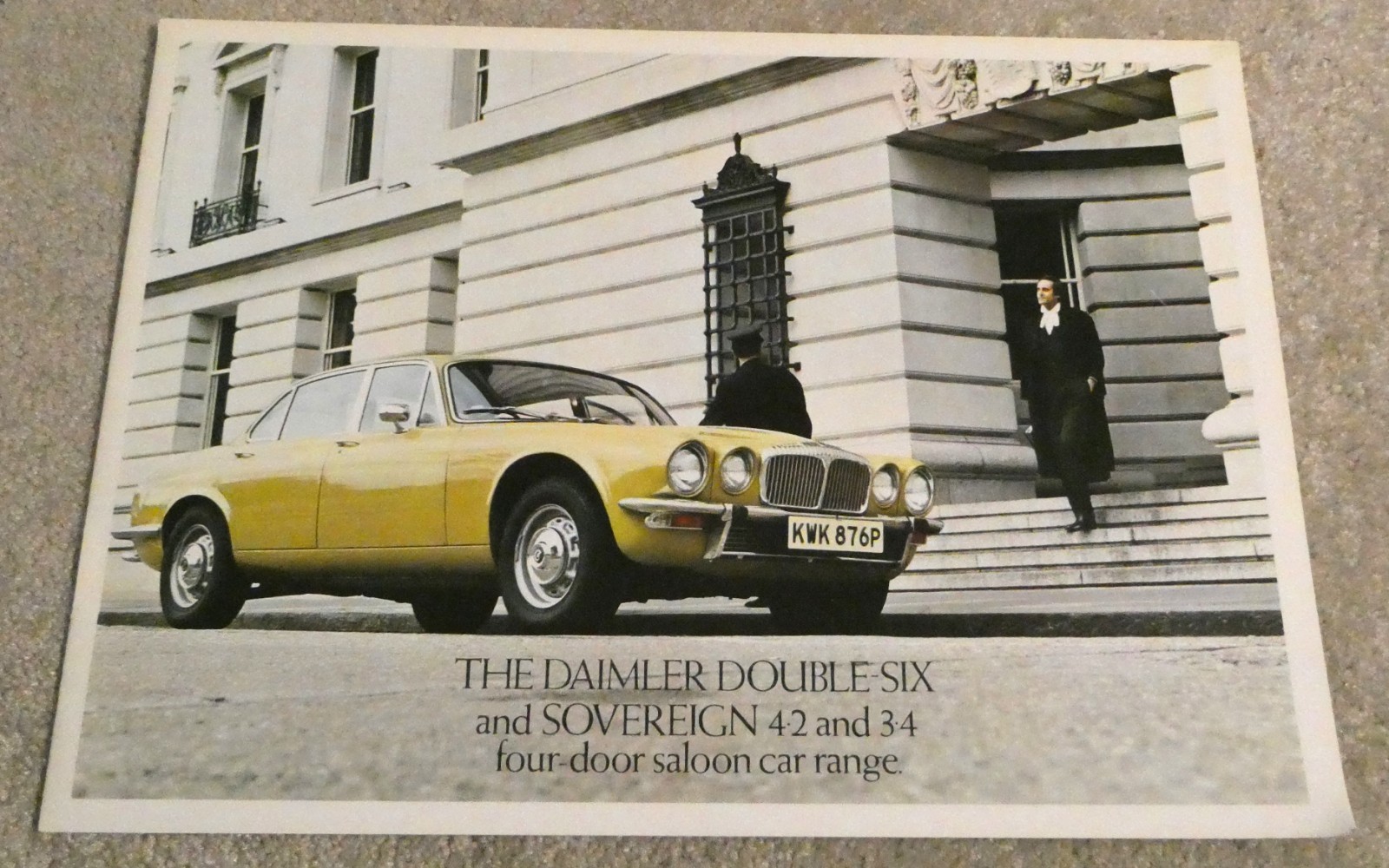 NOS Daimler Double Six Sovereign 4-2 3-4 16-Page Sales Brochure 1976 Four Door