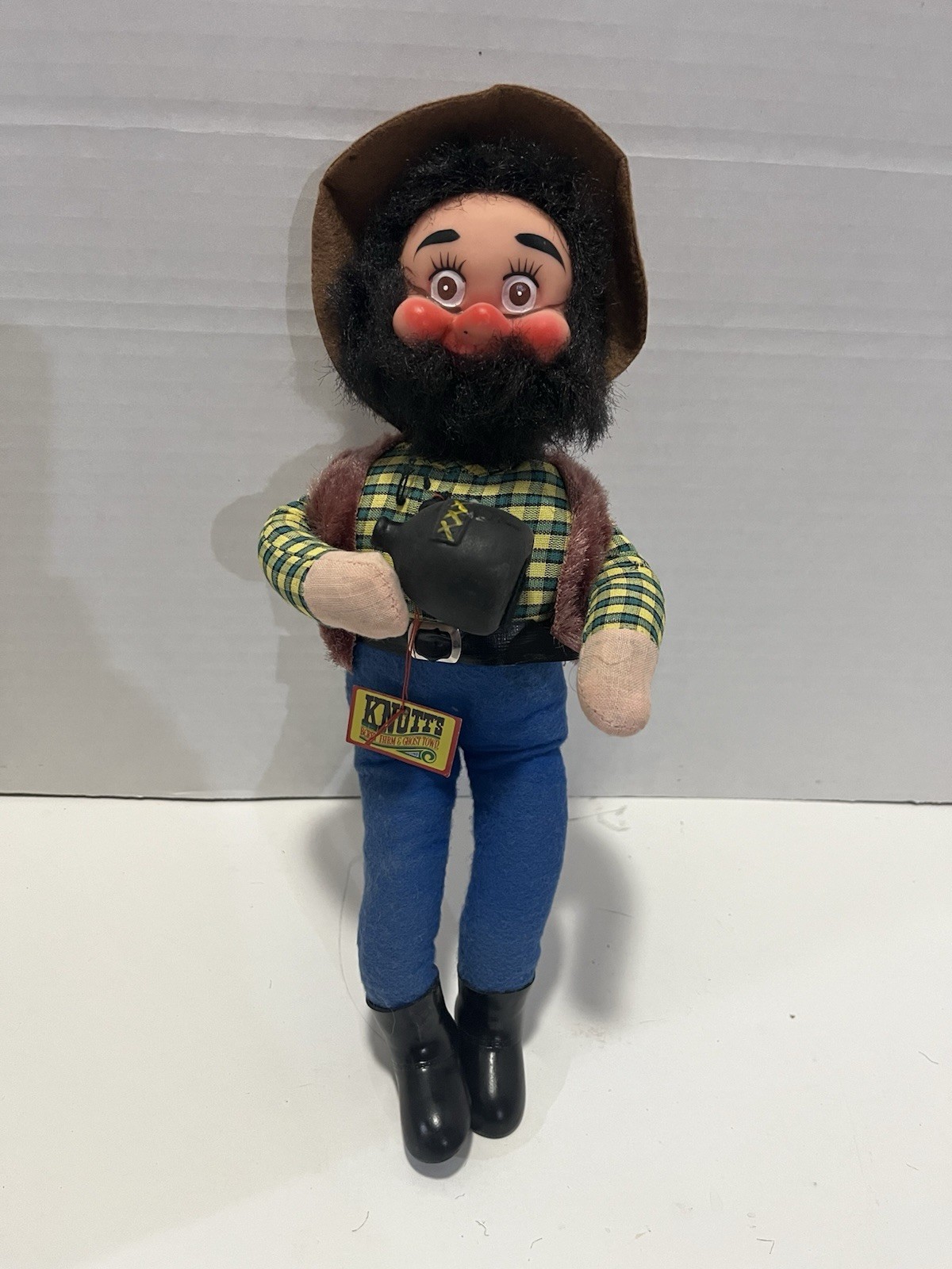 70s Jerry Elnser Co: Knott's Berry Farm Hillbilly Moonshiner Souvenir Doll Japan
