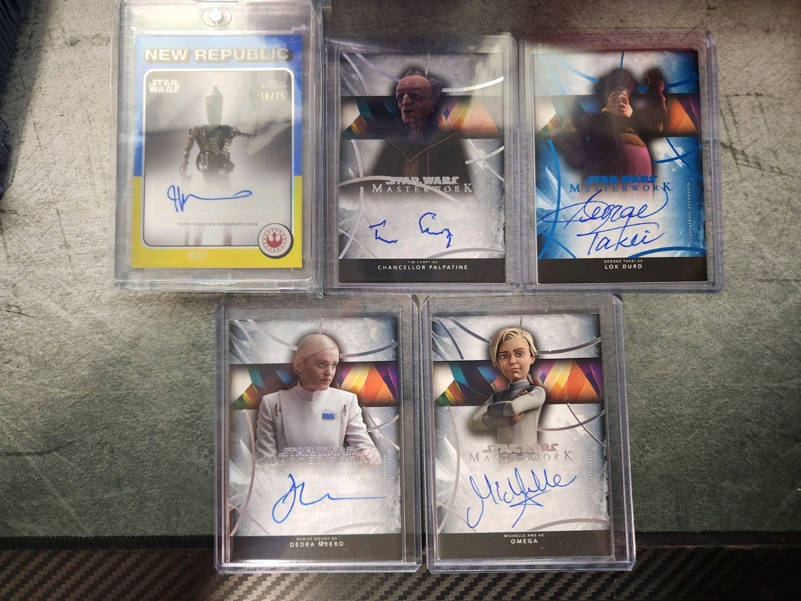 Star Wars Auto Lot IG-11 Chancellor Palpatine Lok Durd Dedra Meero Omega