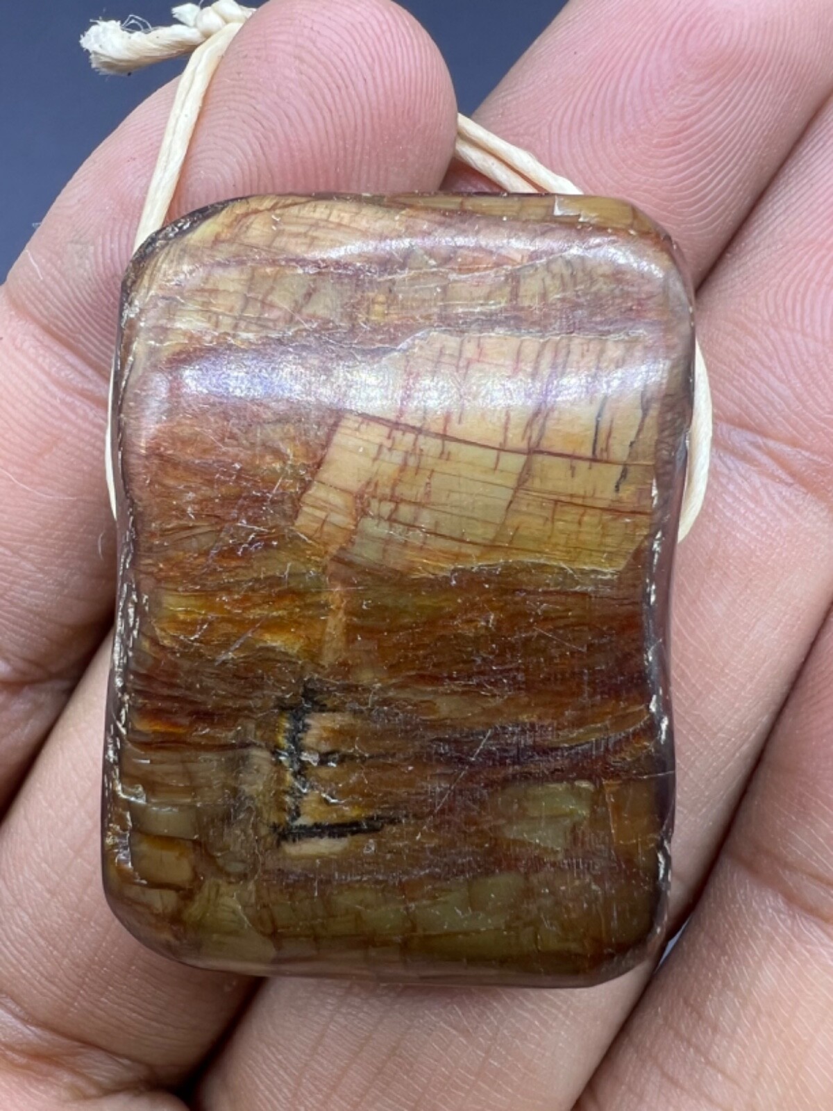 Rare Ancients Old Tumbled Tiger Eye Stone Specimens Stone Bead From Afghanistan