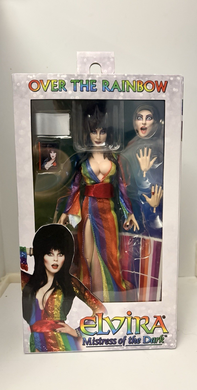 NIB NECA Elvira Mistress of the Dark Over the Rainbow Figure 2024 Doll Toy NIB NECA Elvira Mistress of the Dark Over the Rainbow Figure 2024 Doll Toy
