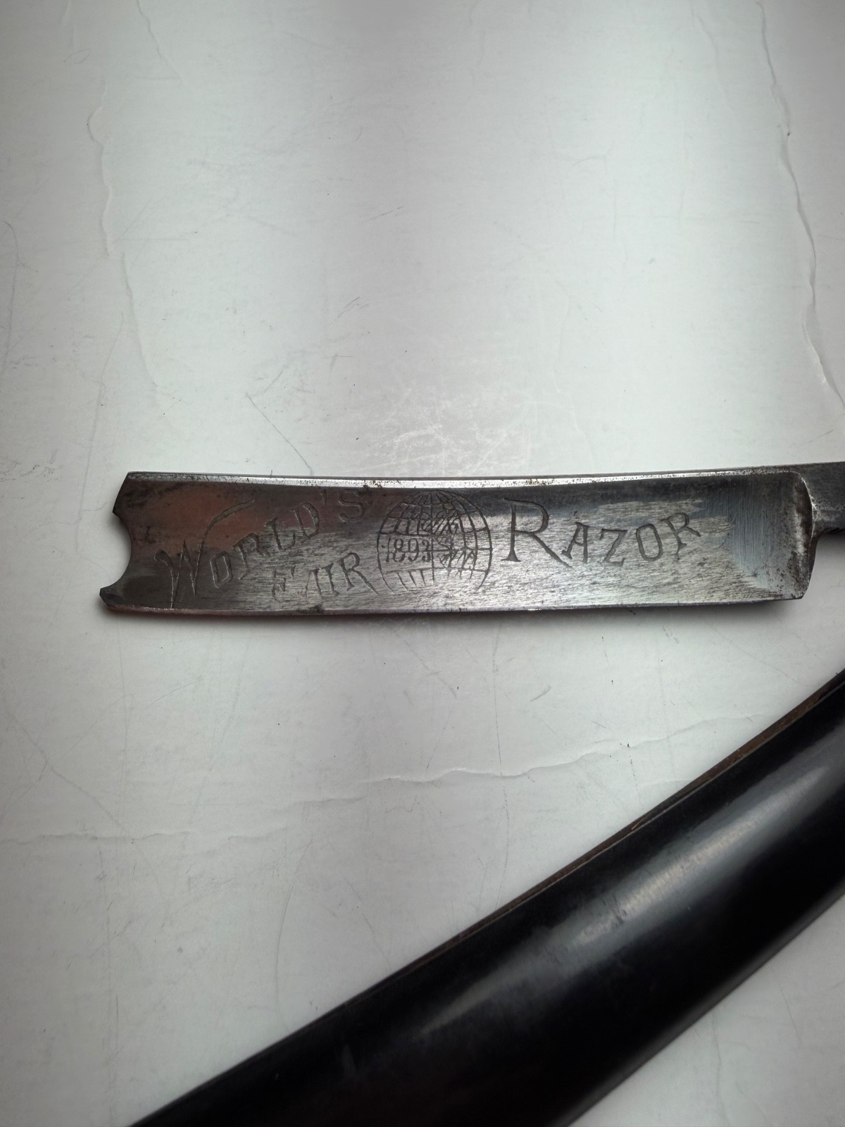 Antique 1893 Chicago World's Fair Straight Razor- Commemorative Souvenir