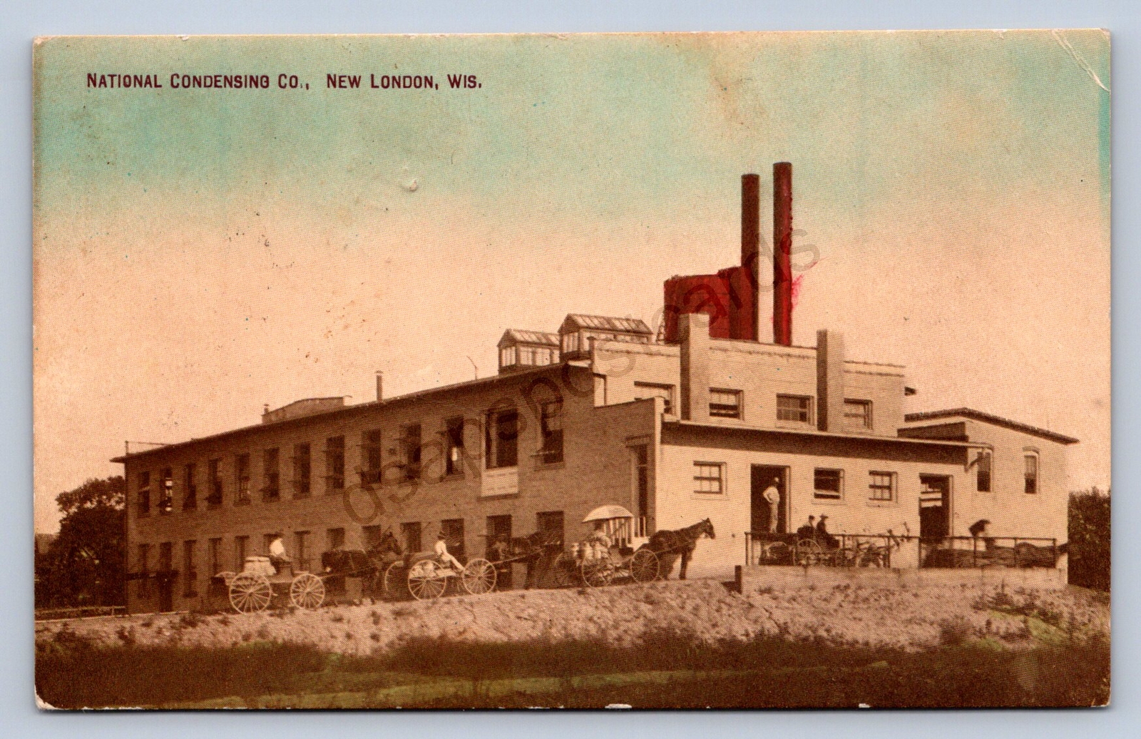 J98/ New London Wisconsin Postcard c1910 National Milk Condensing Co  472