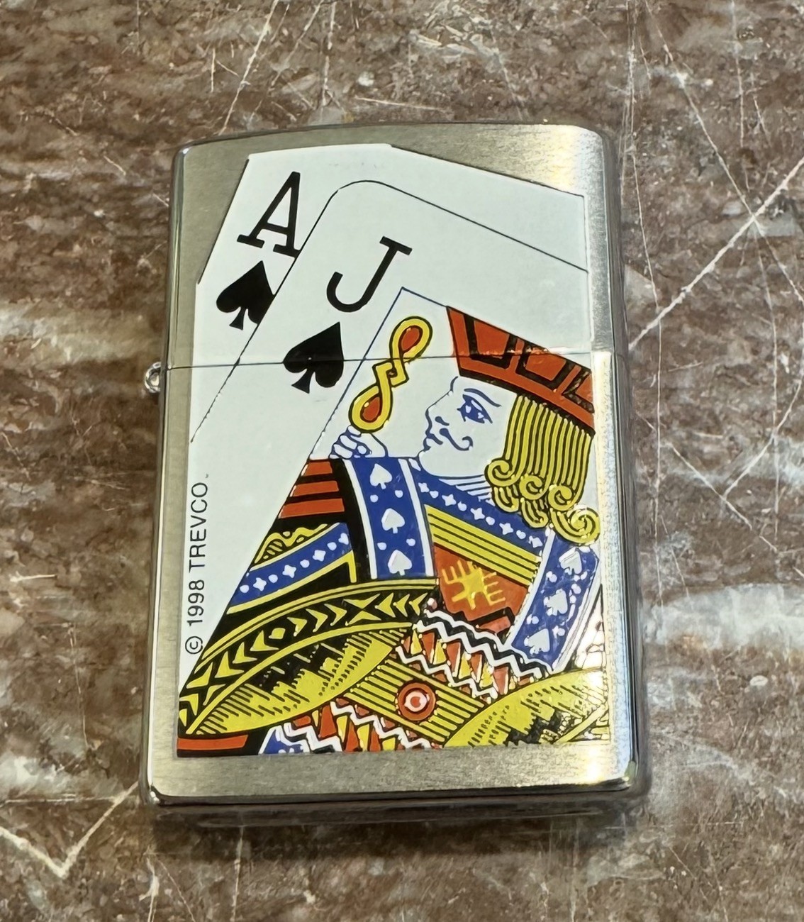 Zippo Joker and Ace Playing Card Lighter Bradford, PA USA 1998 Trevco