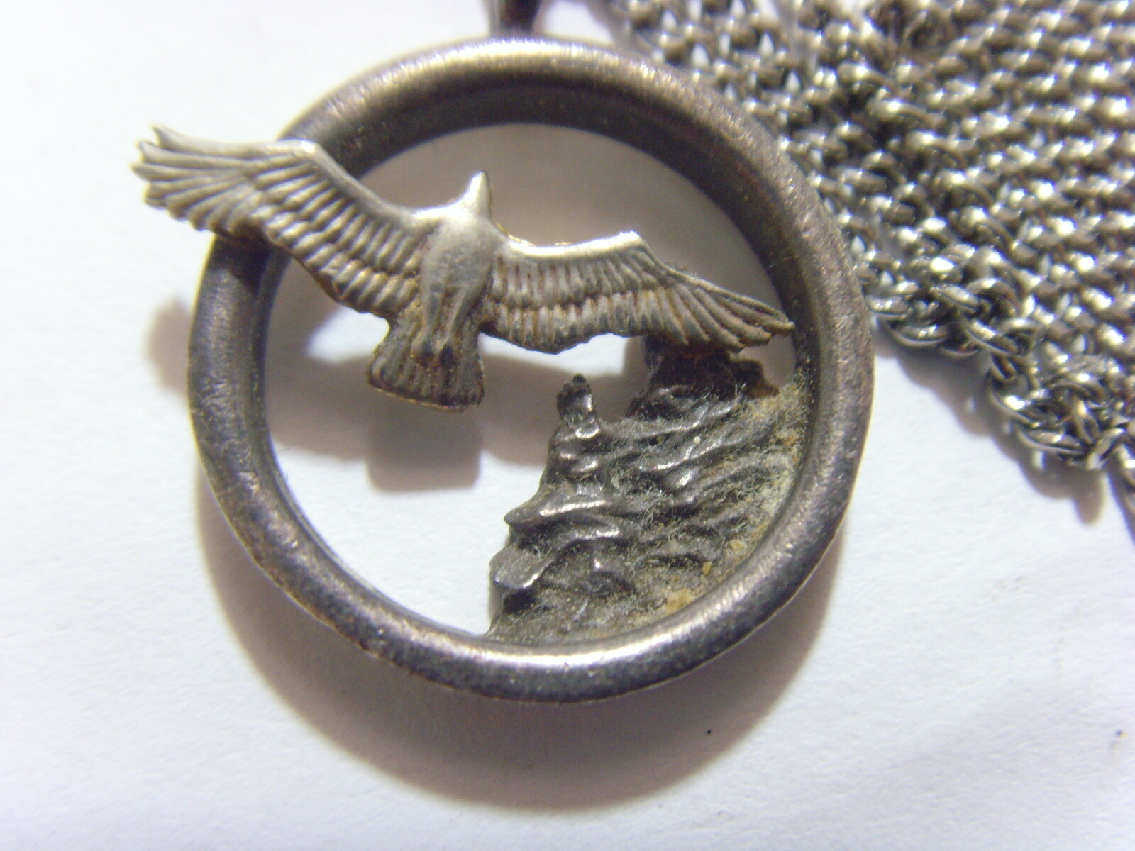 1993 vintage eagle rock sterling silver Vernon Wilson religious pendant 51440