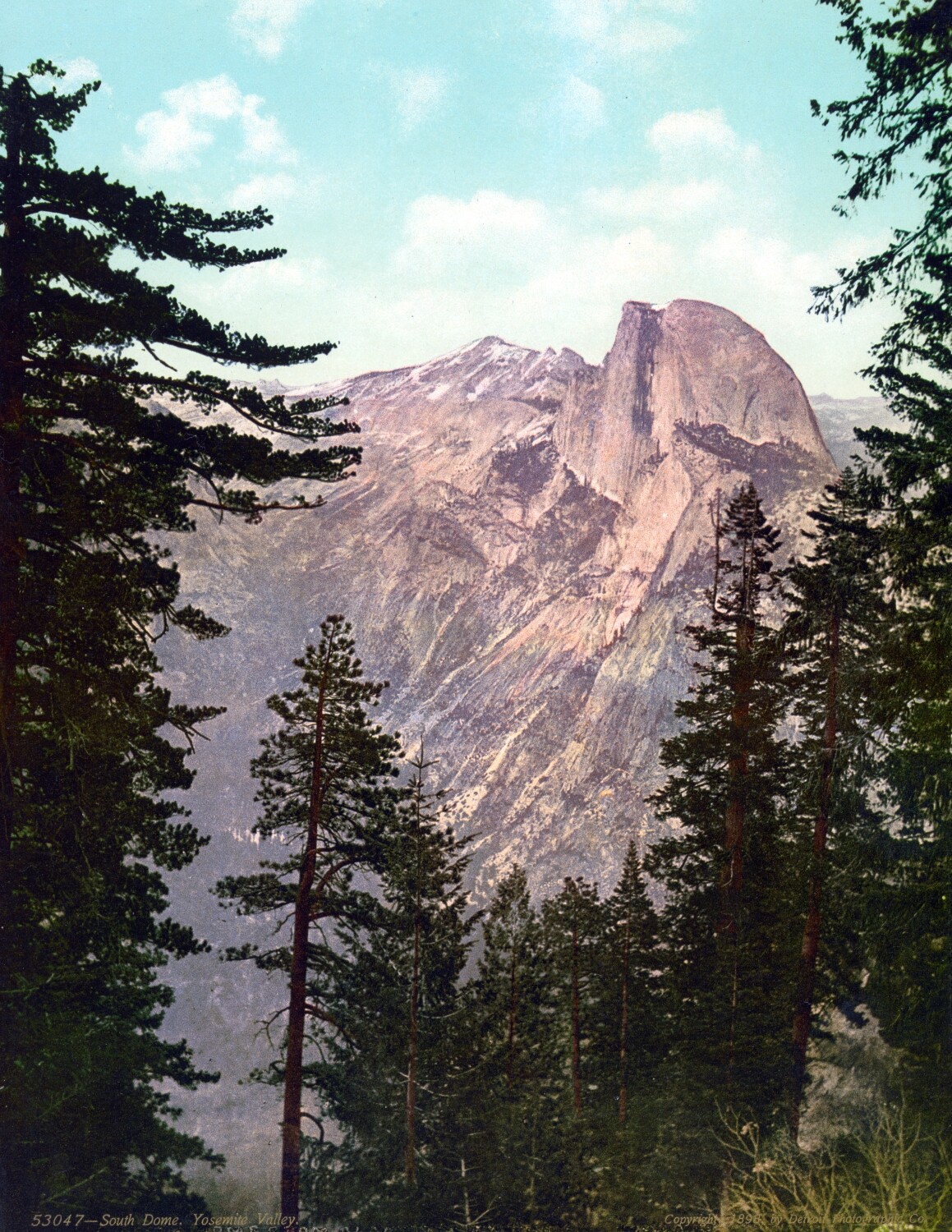 1898 South Dome, Yosemite Valley, CA Vintage Photograph 8.5\