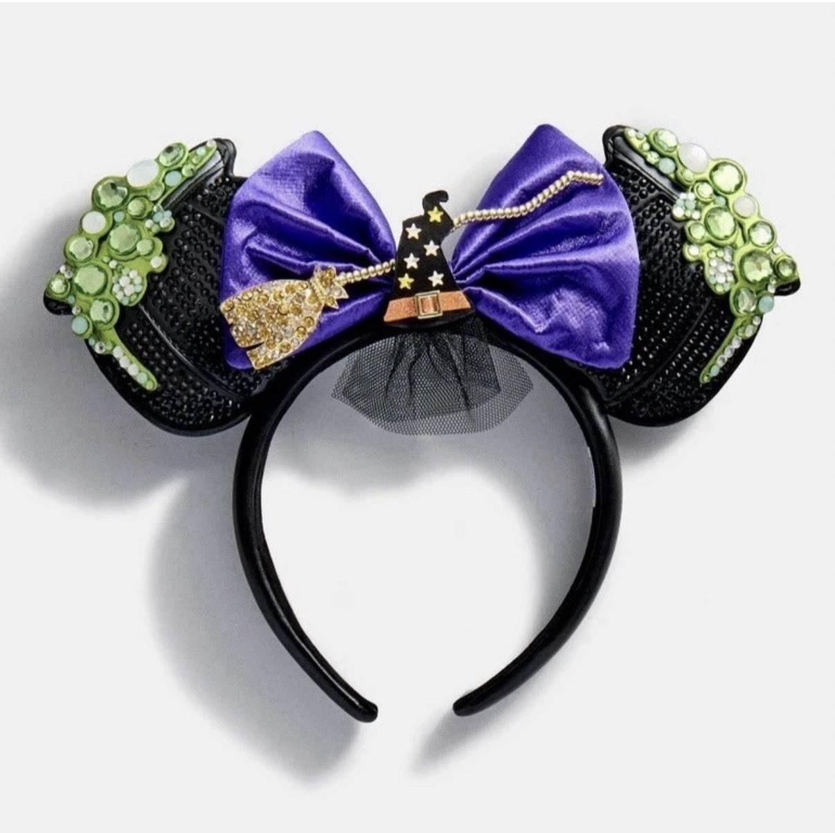 Disney BaubleBar 26 Minnie Witch Cauldron Halloween Ears Headband NWT - Sold Out