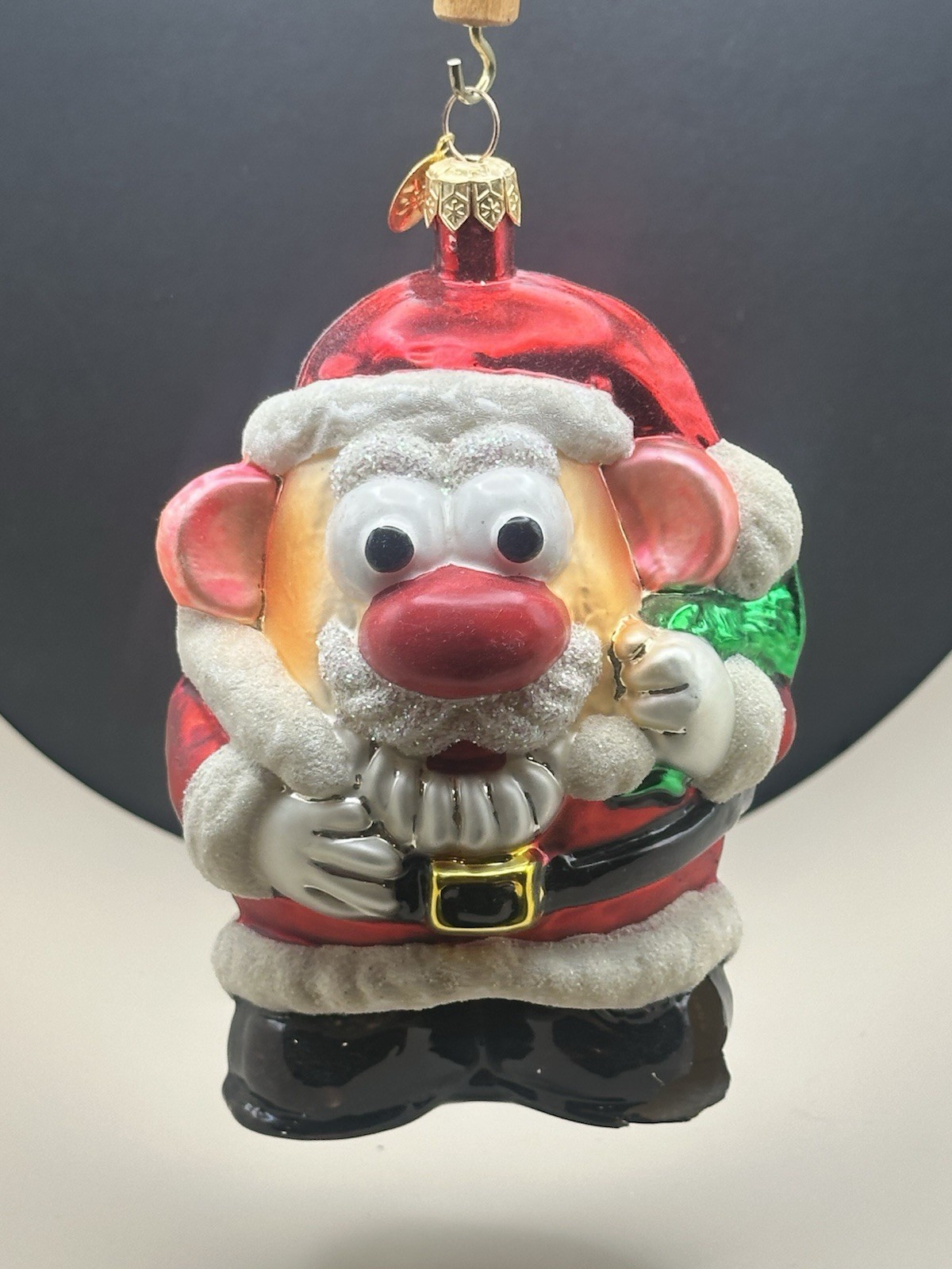Vtg 1997 Christopher Radko Hasbro Mr. Potato Head Santa Glass Christmas Ornament Vtg 1997 Christopher Radko Hasbro Mr. Potato Head Santa Glass Christmas Ornament