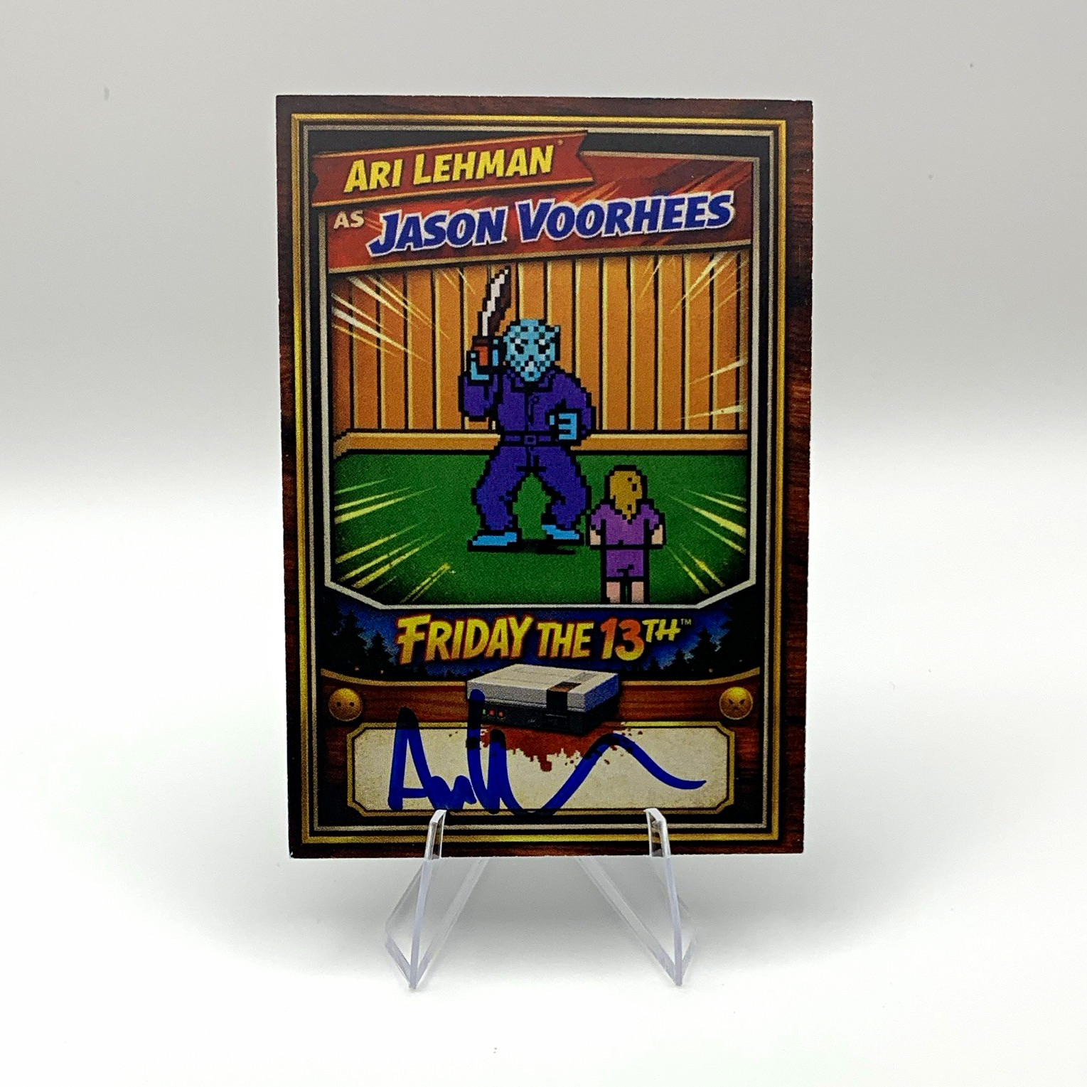 Prime Time Friday the 13th Nintendo Auto #9 Ari Lehman Jason Voorhees Auto