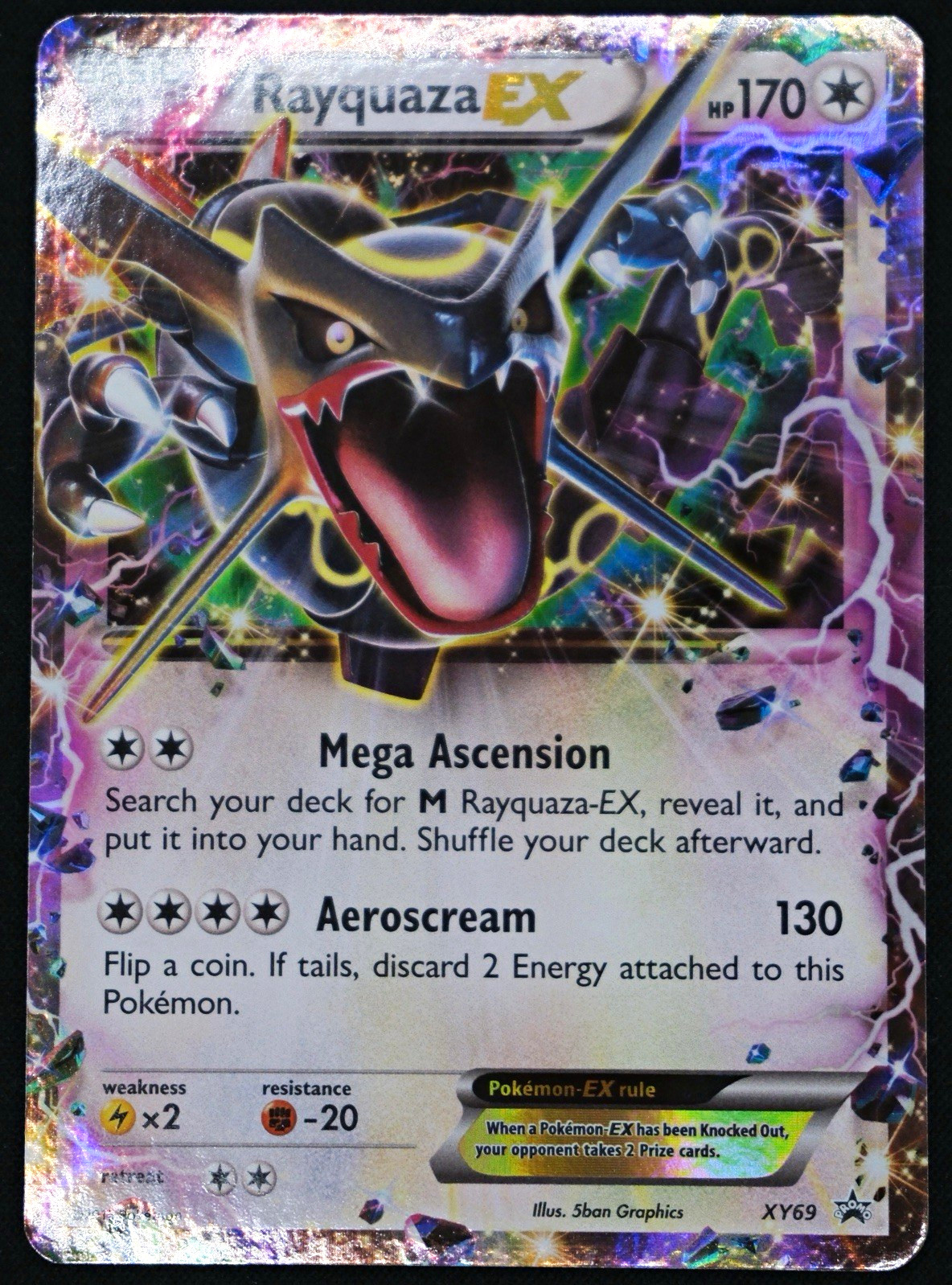 Pokémon Rayquaza EX Promo Holo Trading Card XY69 English 2015