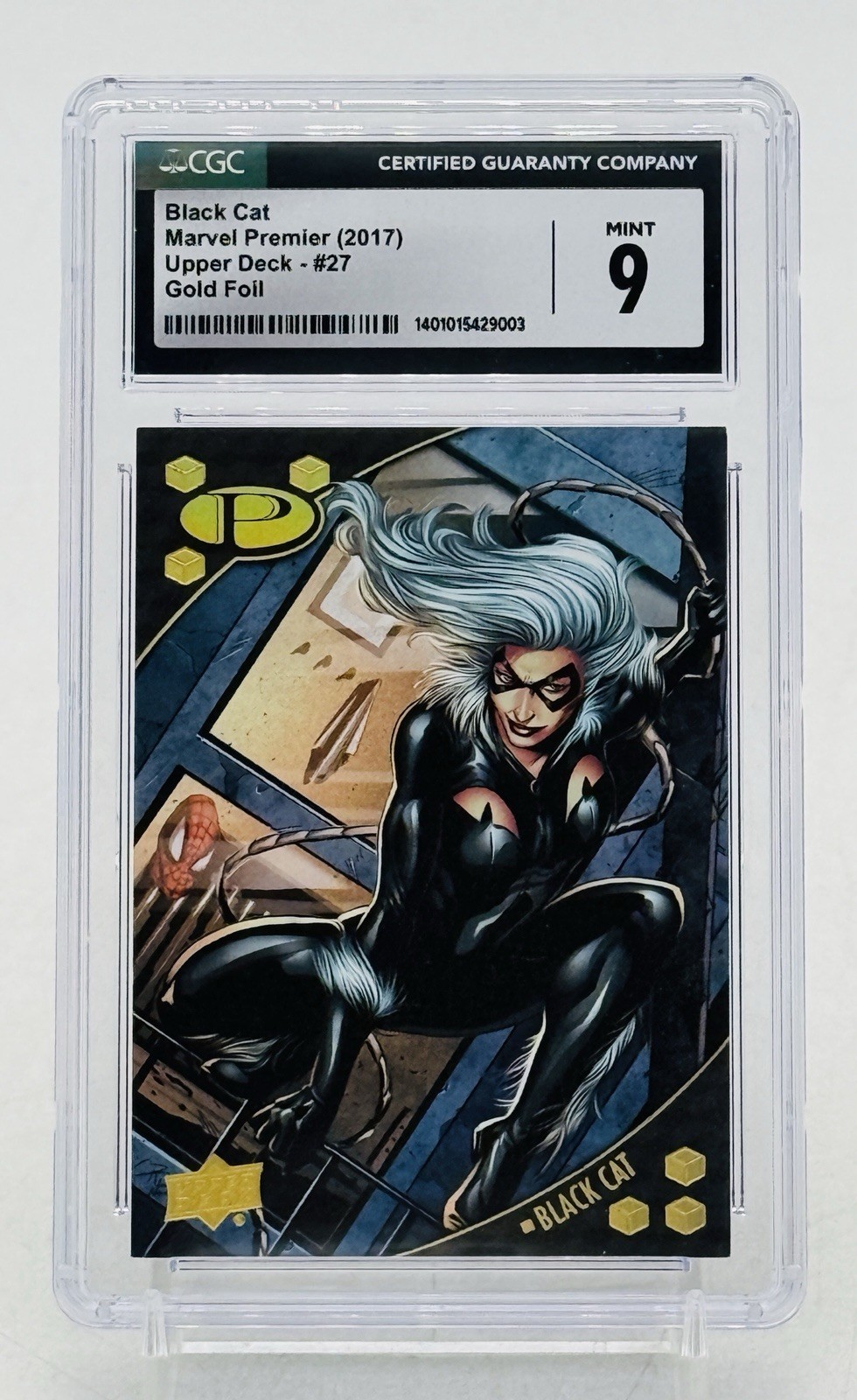 2017 Upper Deck Marvel Premier Black Cat Gold #/10 CGC 9 SSP