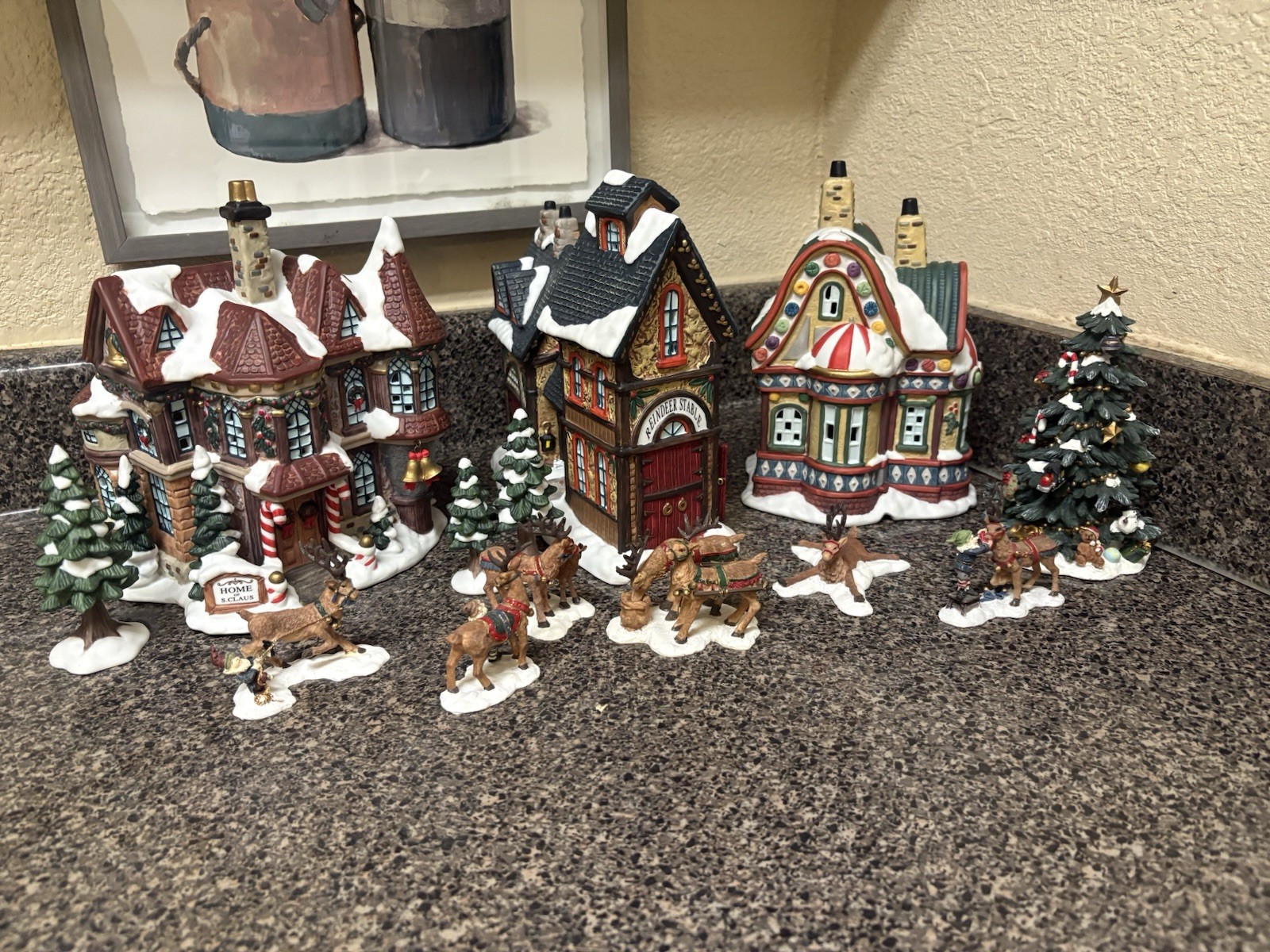 Incomplete Kirkland  14 Piece Christmas Victorian Village