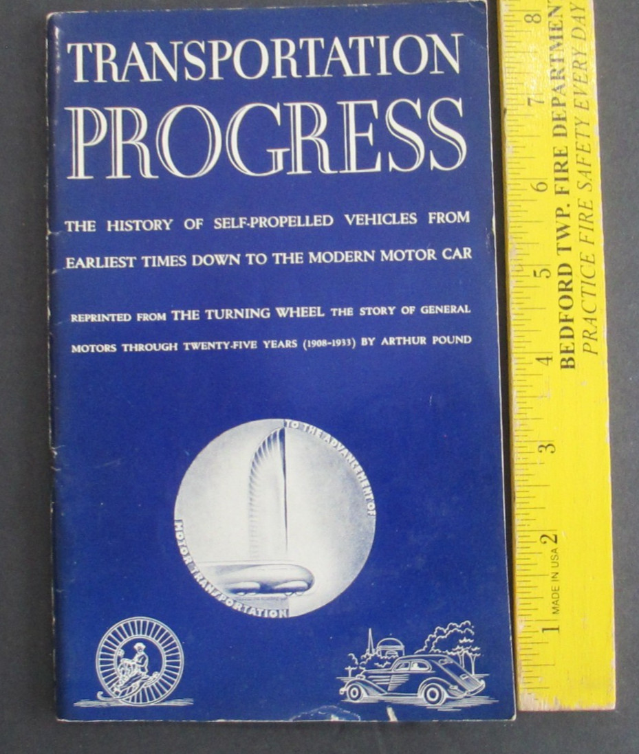 Vintage 1934 Booklet Transportation Progress General Motors by Authur Pound  B80