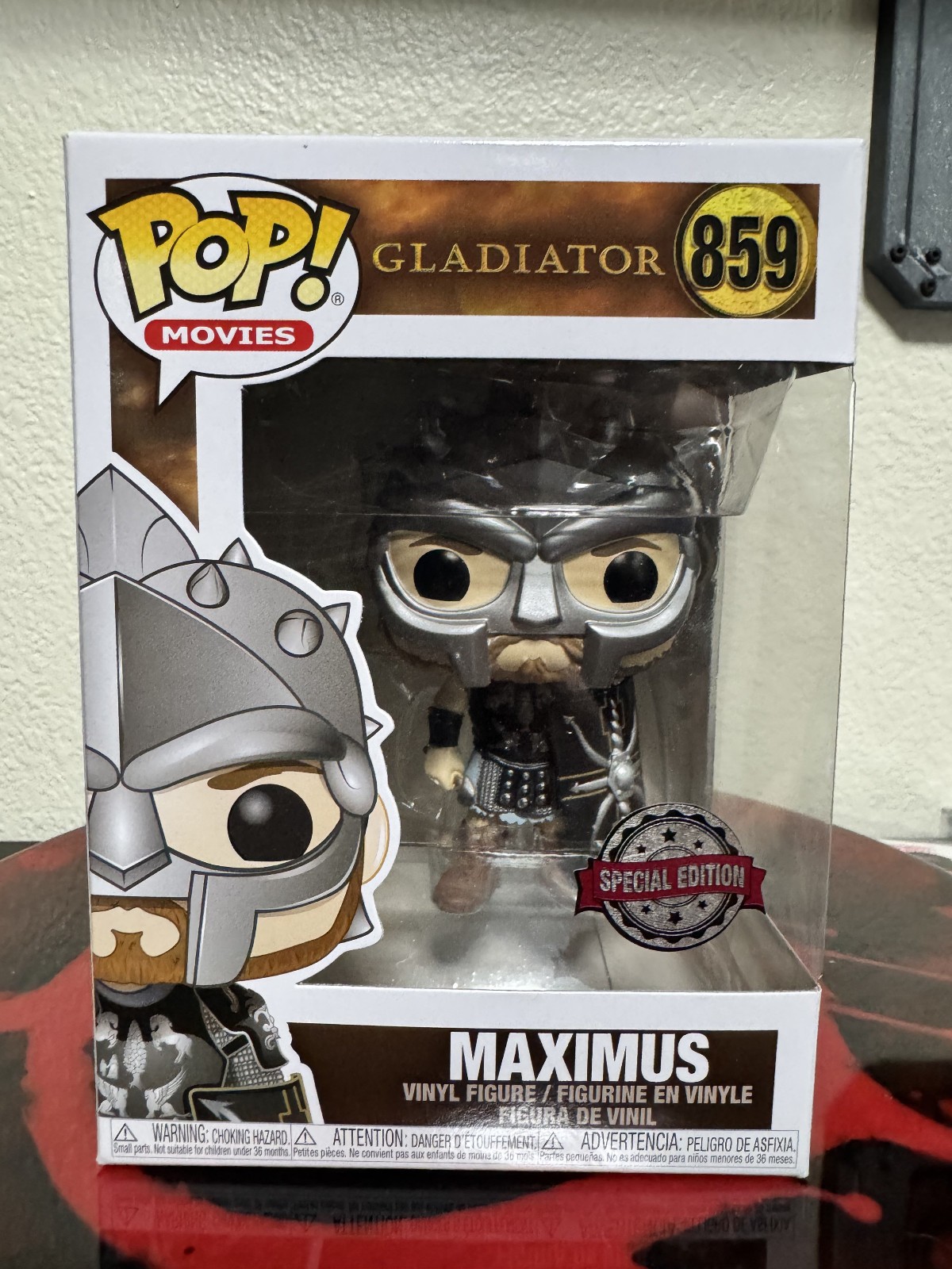 Funko Pop Vinyl Figure Limited Edition Gladiator Maximus #859 w/ Protector
