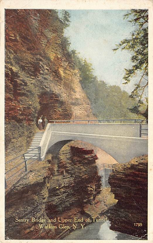 Postcard NY: Sentry Bridge, Watkins Glen, New York, Antique DB 1900\'s Postcard NY: Sentry Bridge, Watkins Glen, New York, Antique DB 1900\'s