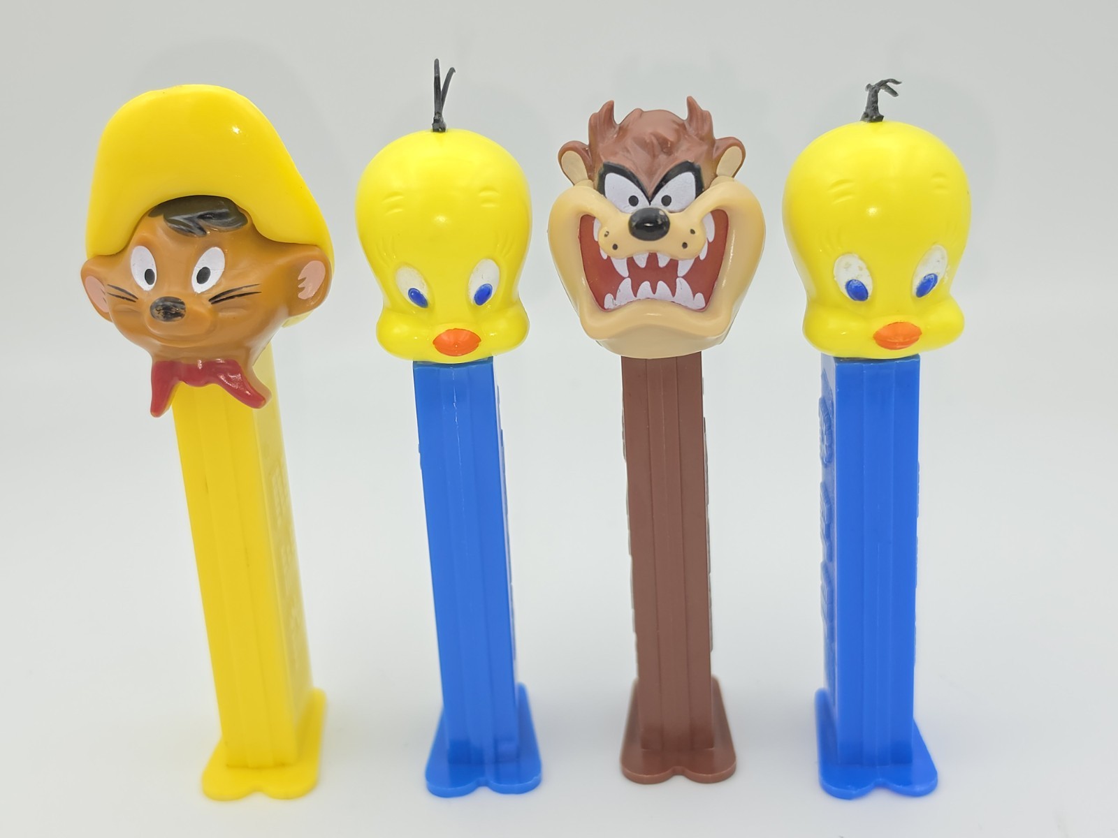 Vintage Looney Tunes PEZ Lot of 4 Tweety Taz Speedy Gonzales Warner Bros