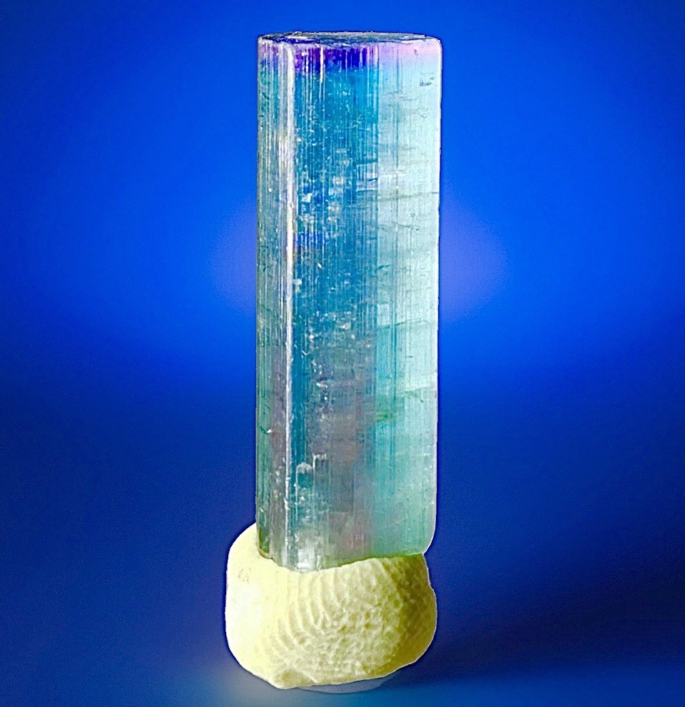 Rare Large Purple Pink Blue Translucent Tourmaline Crystal Raw Natural Specimen