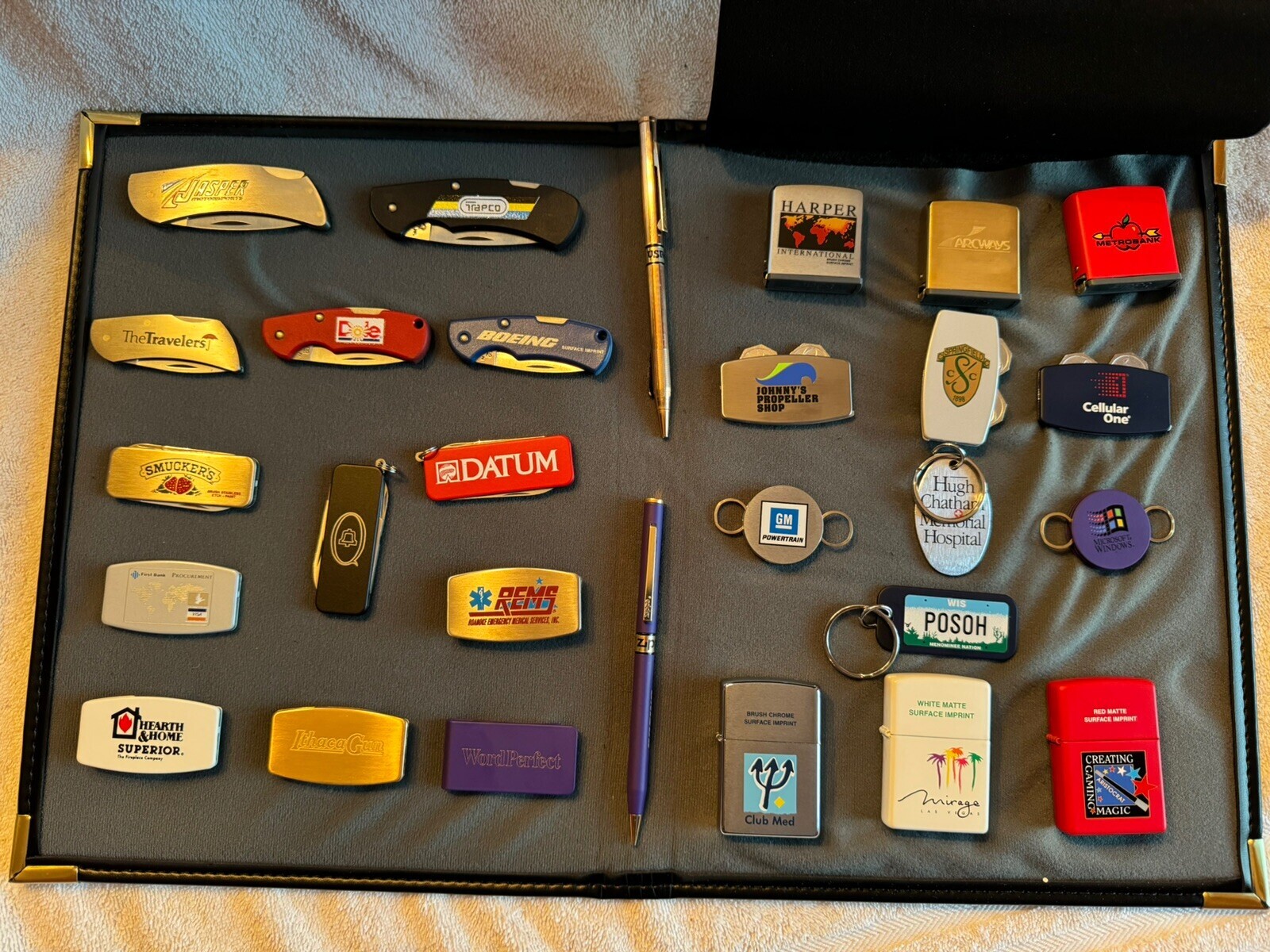 Rare Zippo Salesman Sample Kit Ruler Money Clip Keychain Golf NEW SK60 Rare Zippo Salesman Sample Kit Ruler Money Clip Keychain Golf NEW SK60