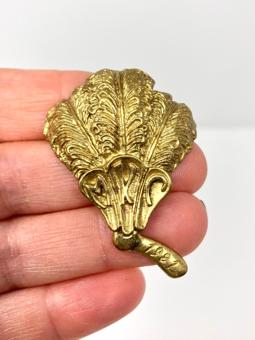 Vintage 1981 Mystic Krewe of Comus Mignon Faget signed Mardi Gras Favor Pin