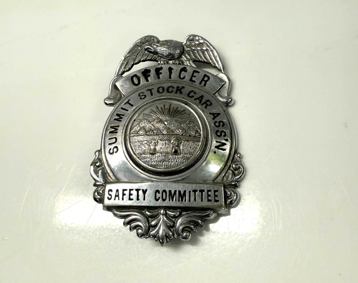 Very Rare Vintage Stock Car Assn. Racing Committee Badge